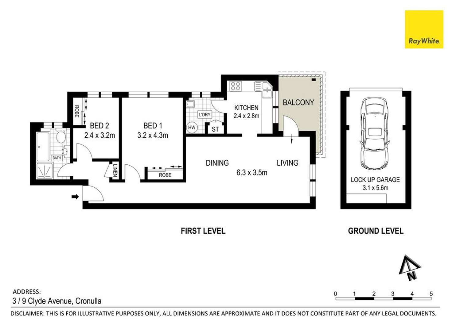 Floorplan of Homely apartment listing, 3/9 Clyde Avenue, Cronulla NSW 2230