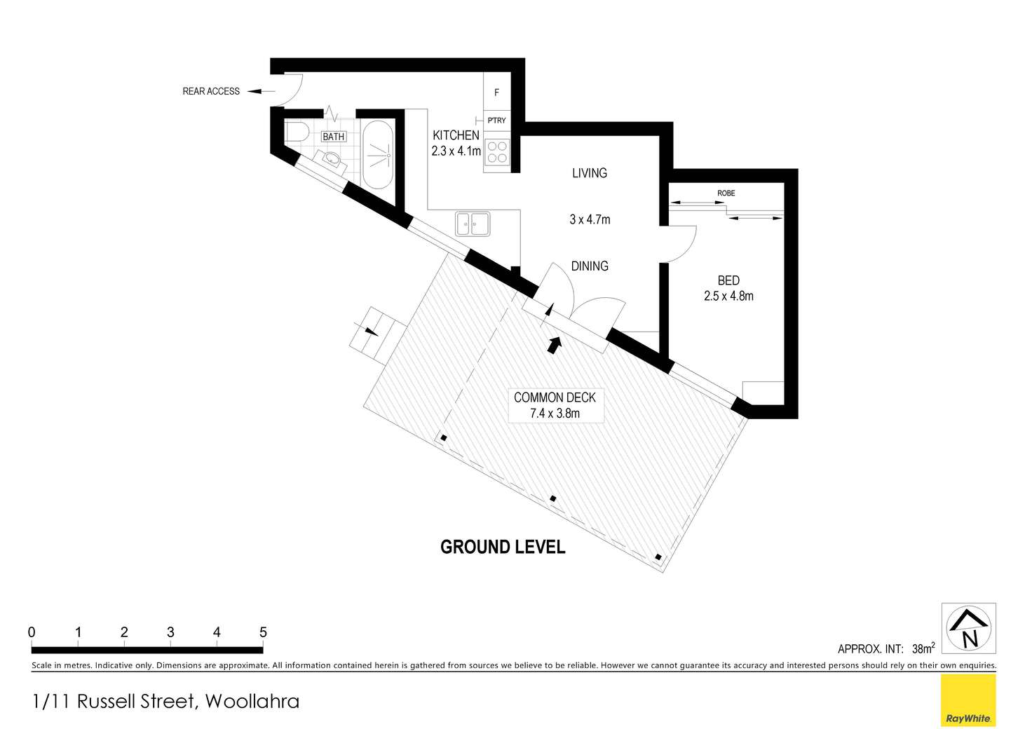 Floorplan of Homely apartment listing, 1/11 Russell Street, Woollahra NSW 2025