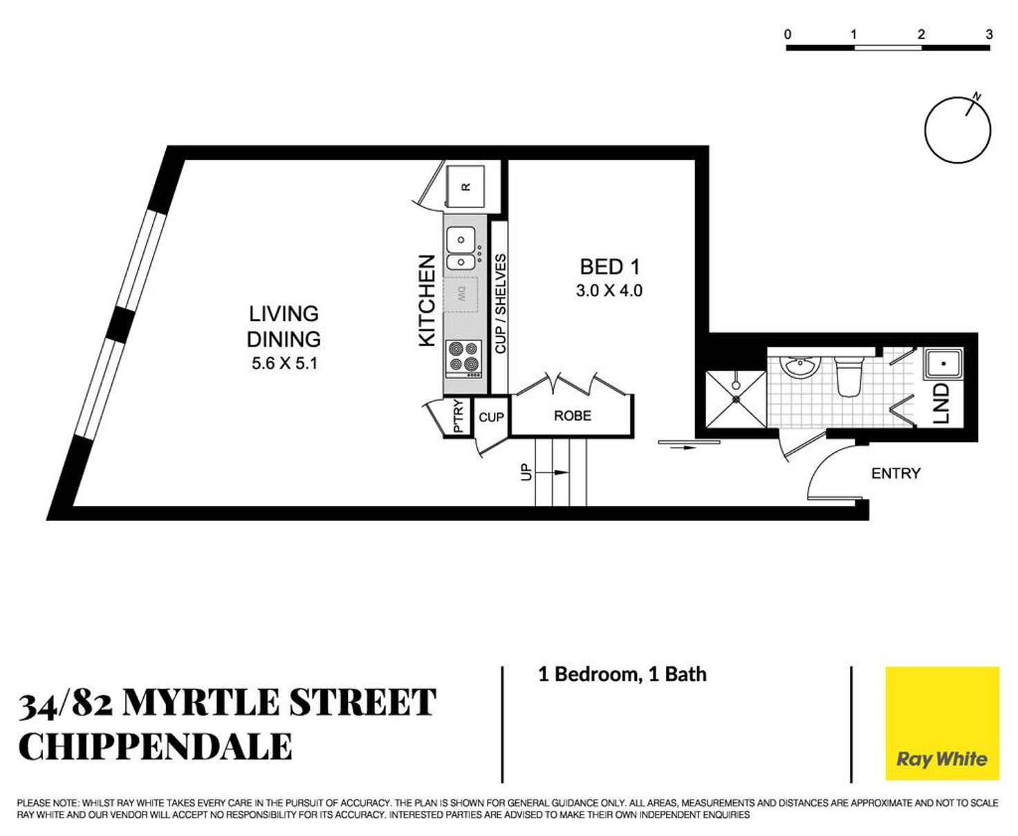 Floorplan of Homely apartment listing, 34/82 Myrtle Street, Chippendale NSW 2008