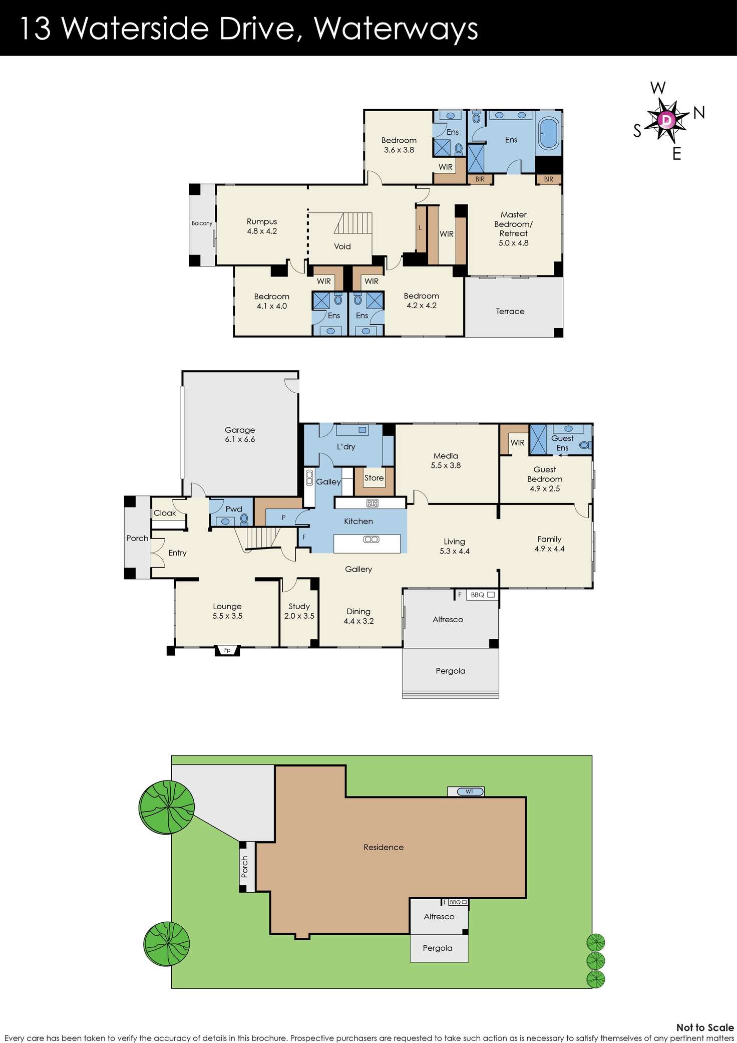 Floorplan of Homely house listing, 13 Waterside Drive, Waterways VIC 3195