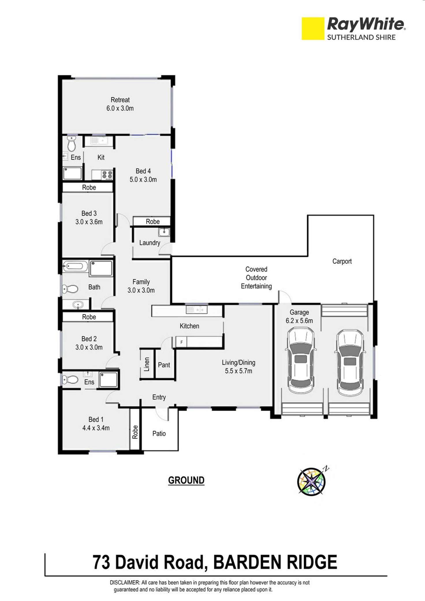 Floorplan of Homely house listing, 73 David Road, Barden Ridge NSW 2234