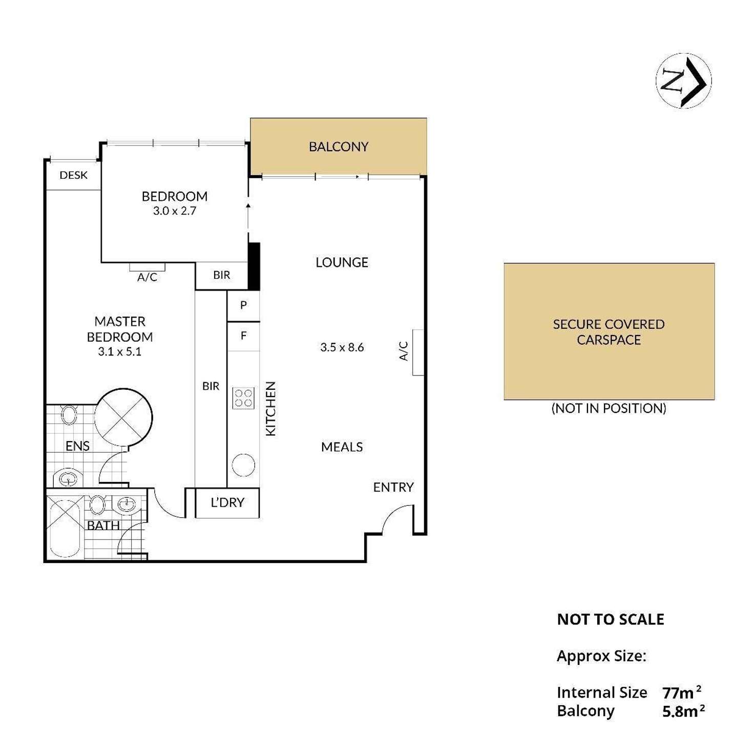 Floorplan of Homely apartment listing, 1105/22 Dorcas Street, Southbank VIC 3006