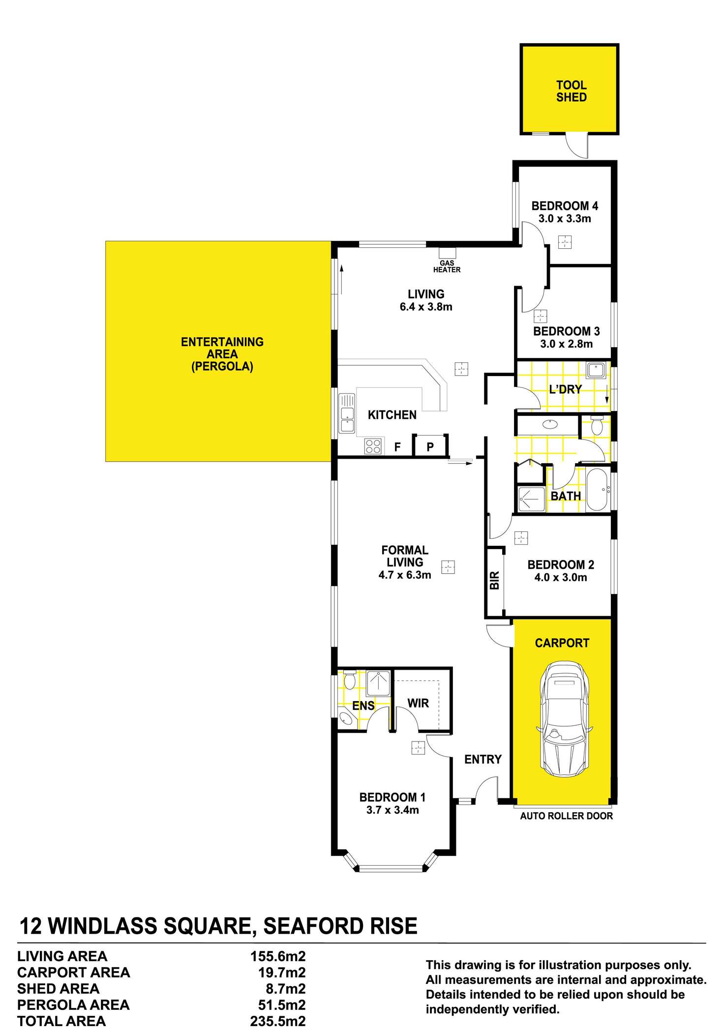 Floorplan of Homely house listing, 12 Windlass Square, Seaford Rise SA 5169