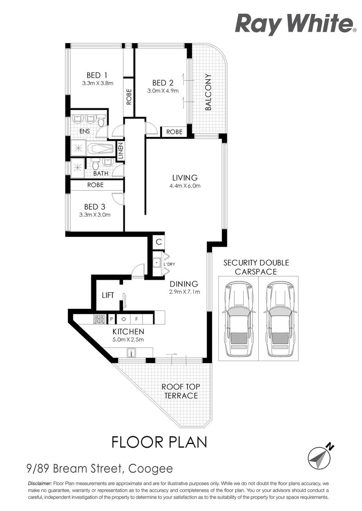 Floorplan of Homely apartment listing, 9/89 Bream Street, Coogee NSW 2034
