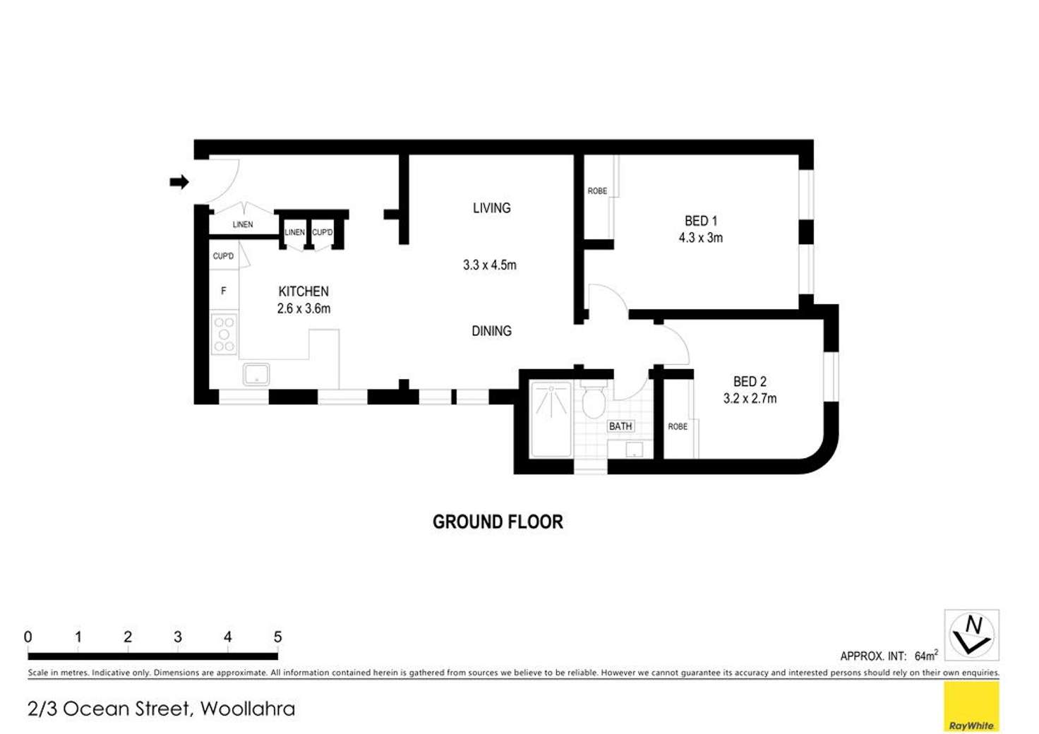 Floorplan of Homely apartment listing, 2/3 Ocean Street, Woollahra NSW 2025