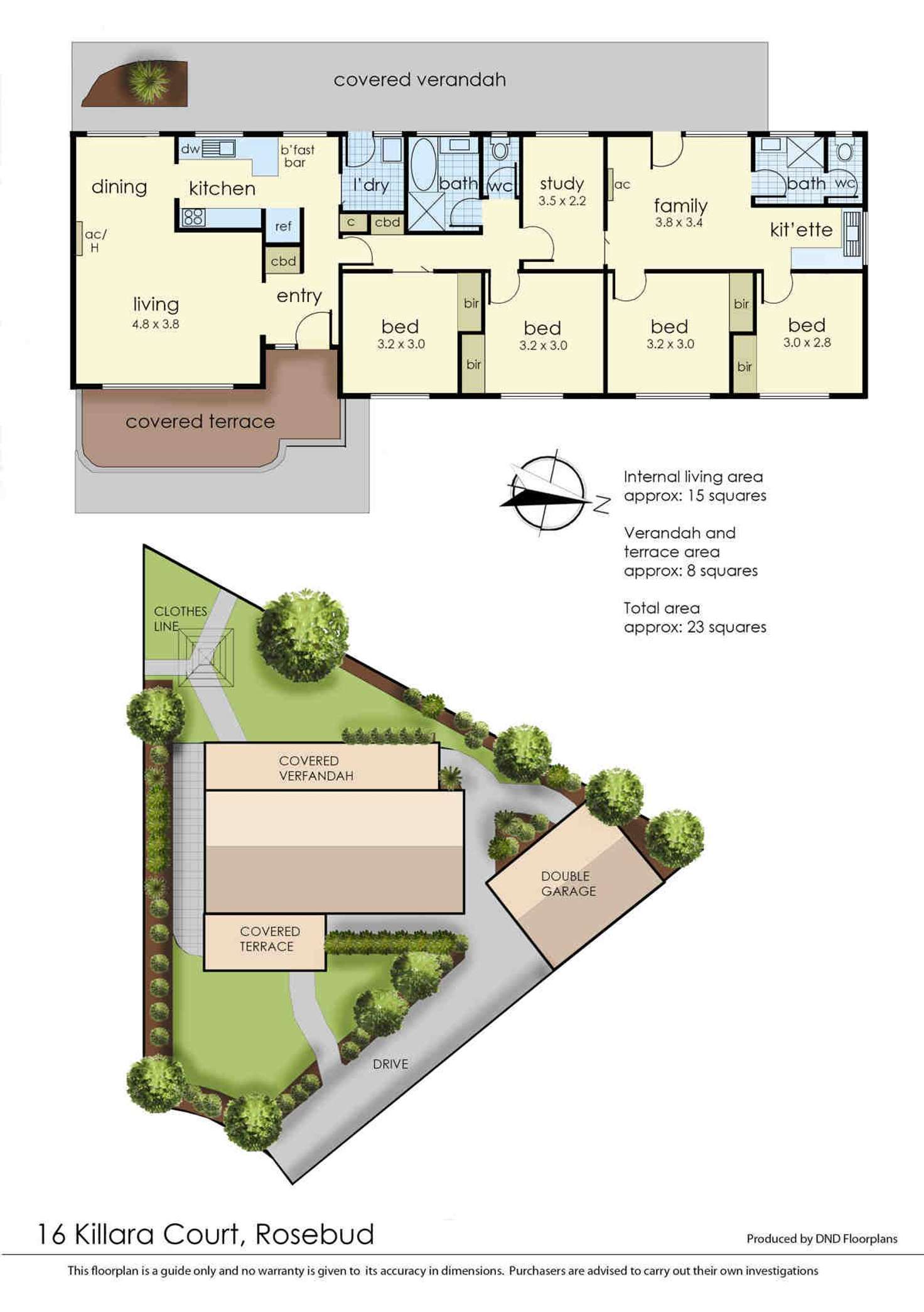 Floorplan of Homely house listing, 16 Killara Court, Rosebud VIC 3939