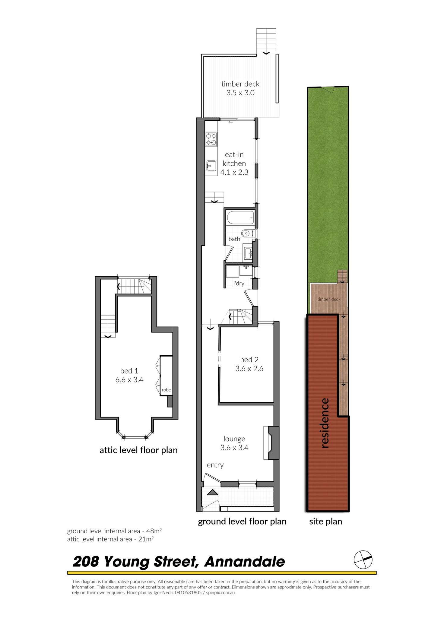 Floorplan of Homely house listing, 208 Young Street, Annandale NSW 2038