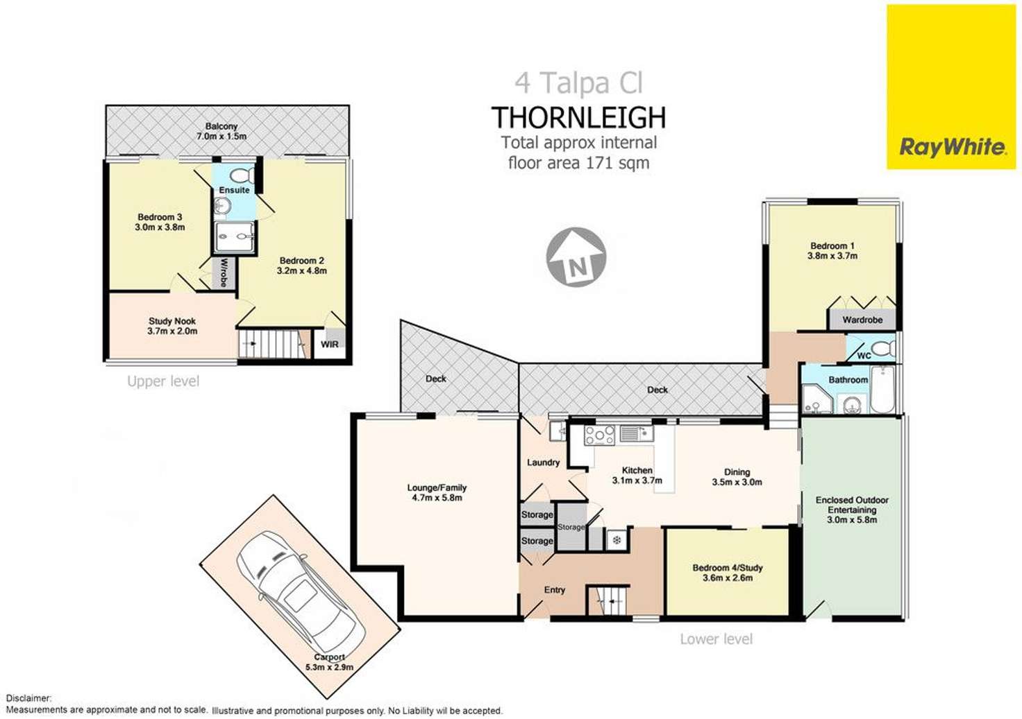 Floorplan of Homely house listing, 4 Talpa Close, Thornleigh NSW 2120