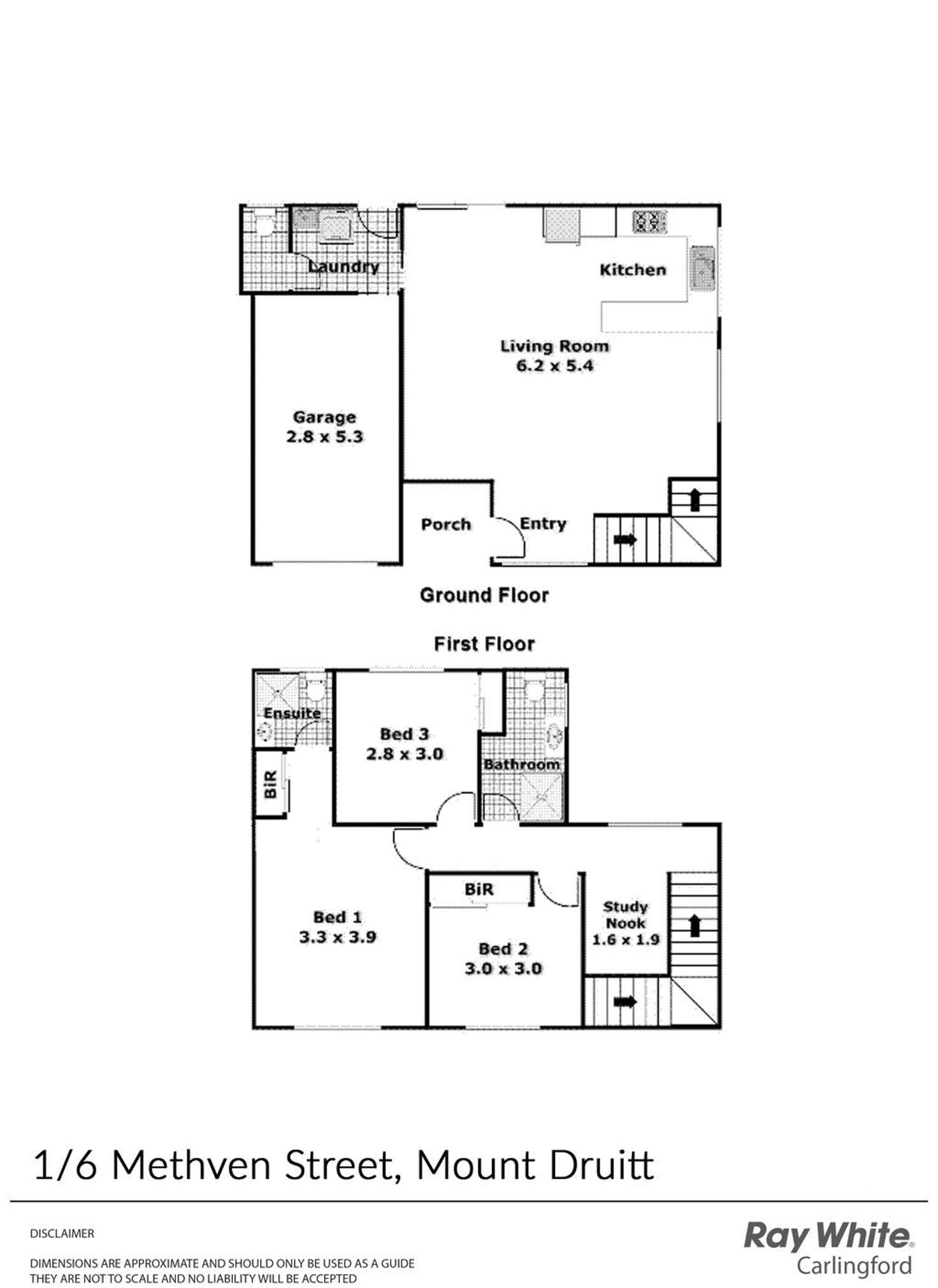 Floorplan of Homely townhouse listing, 1/6 Methven Street, Mount Druitt NSW 2770