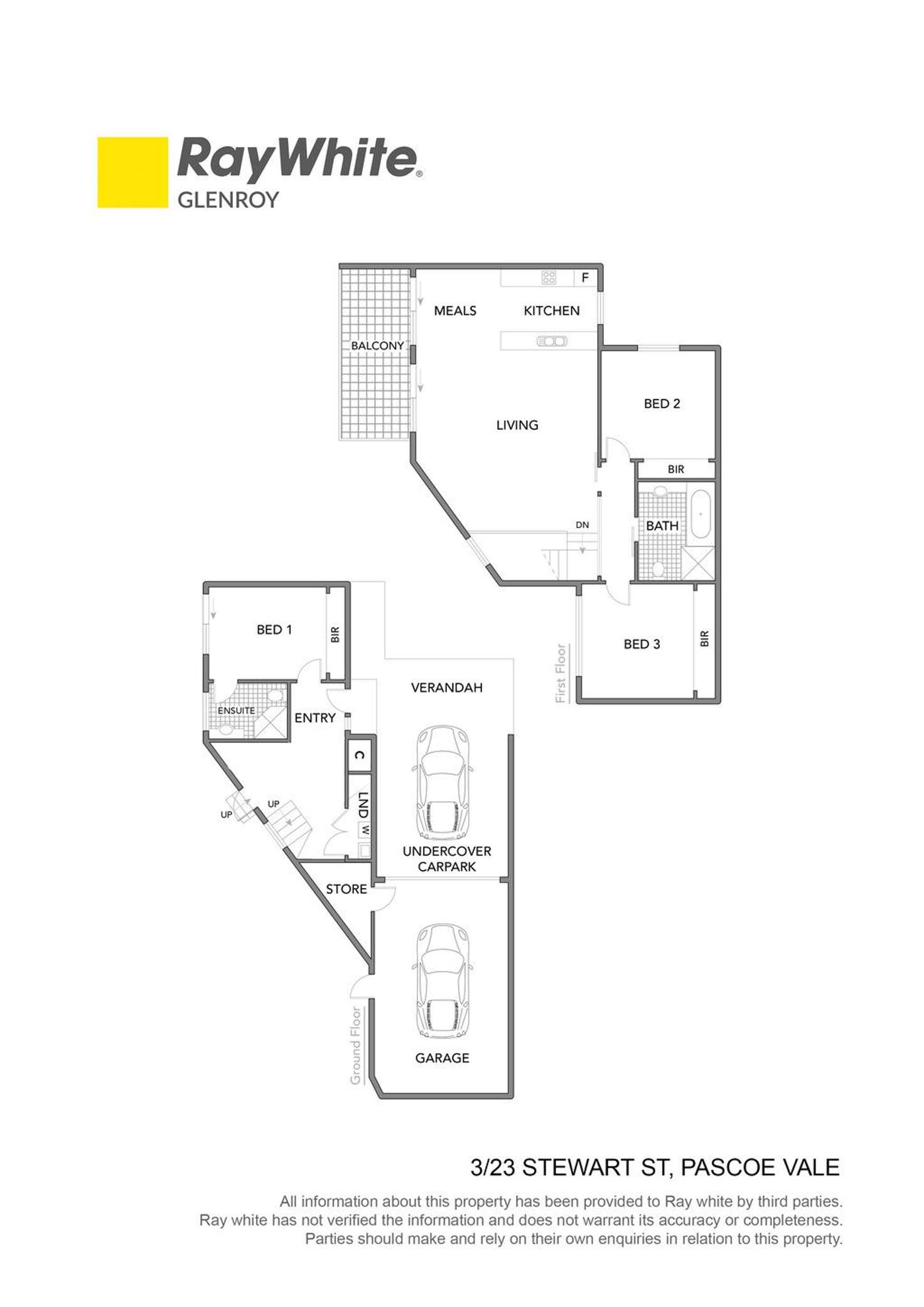 Floorplan of Homely townhouse listing, 3/23 Stewart Street, Pascoe Vale VIC 3044