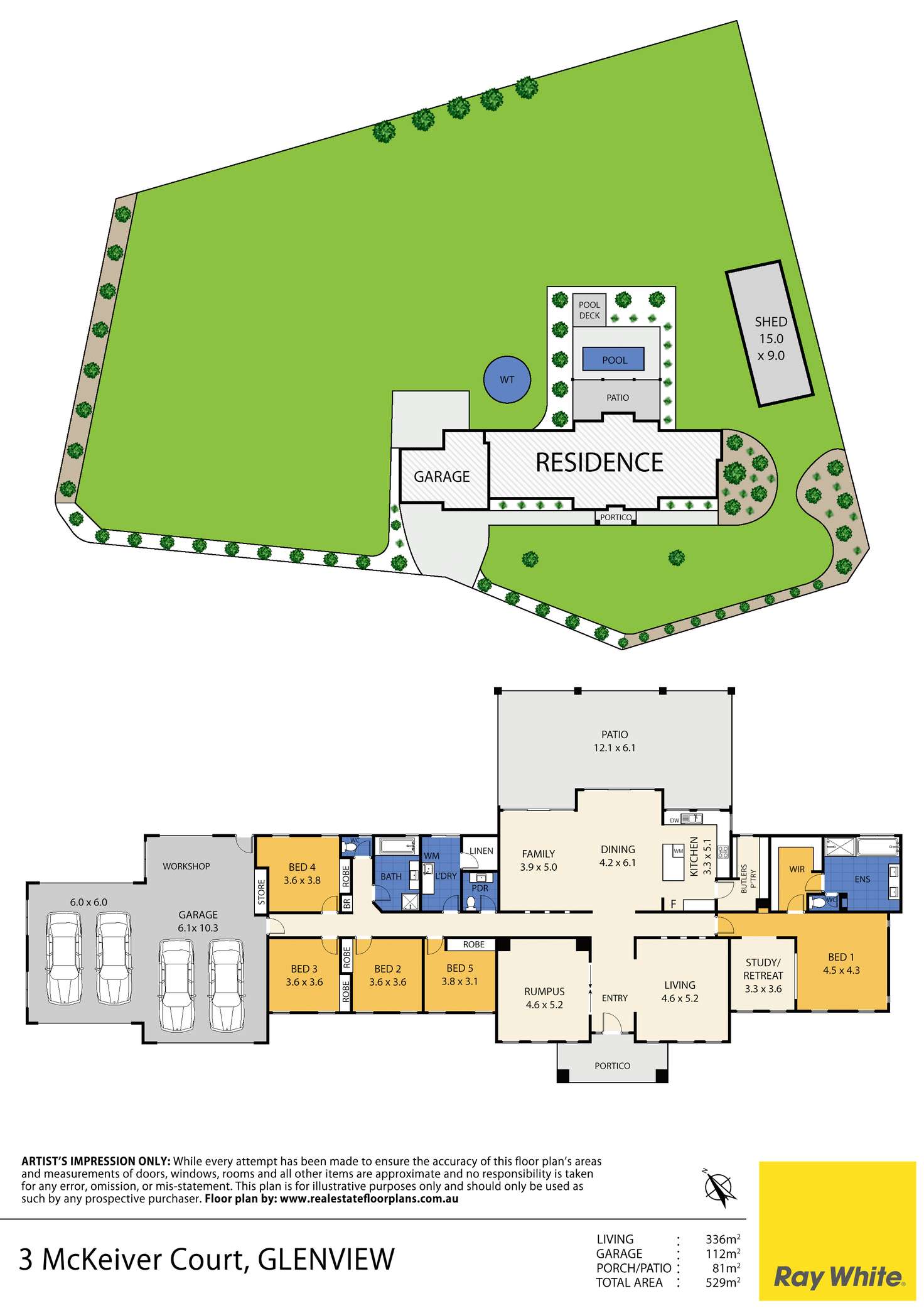 Floorplan of Homely house listing, 3 Mckeiver Court, Glenview QLD 4553