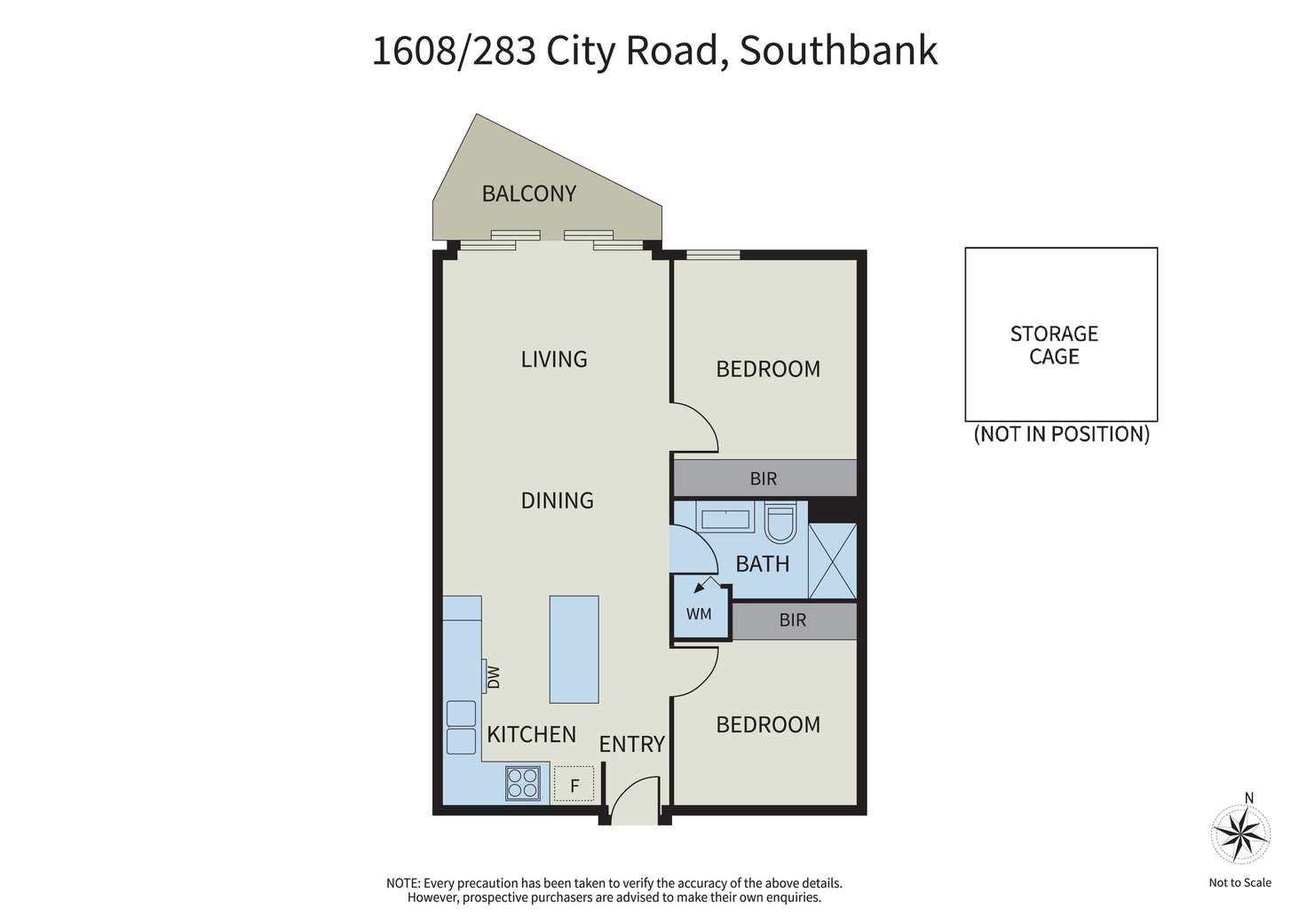 Floorplan of Homely apartment listing, 1608/283 City Road, Southbank VIC 3006