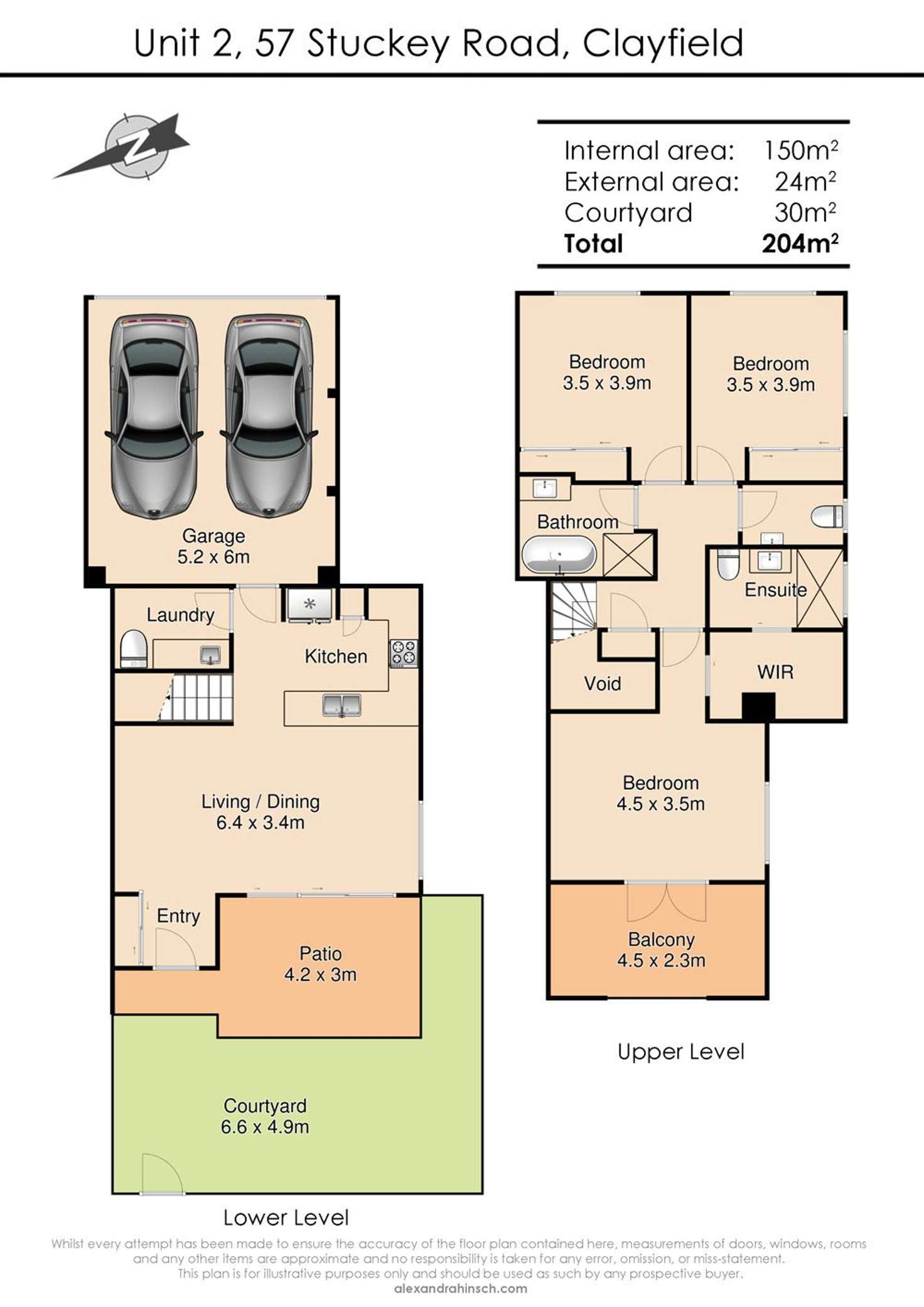 Floorplan of Homely townhouse listing, 2/57 Stuckey Road, Clayfield QLD 4011