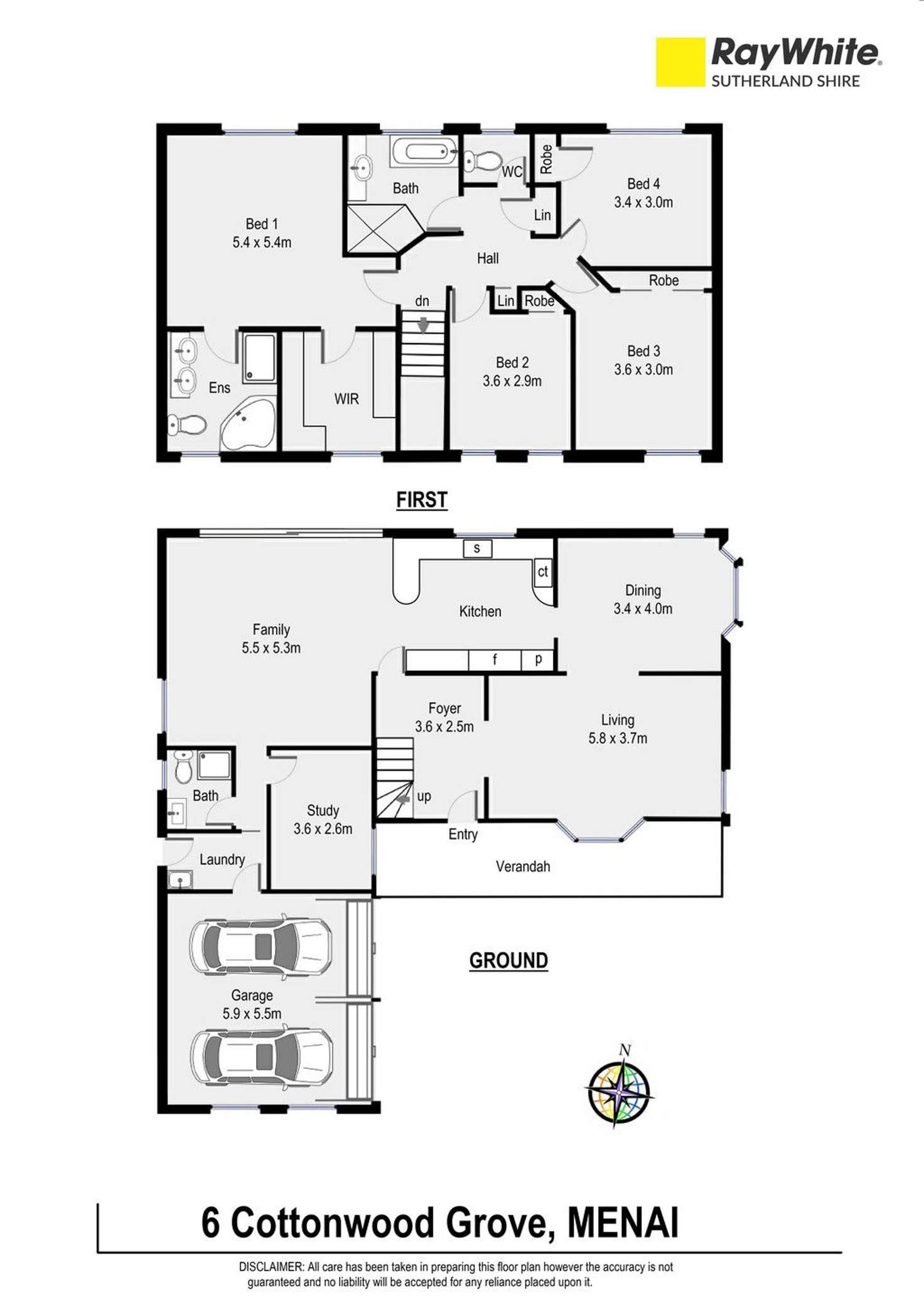 Floorplan of Homely house listing, 6 Cottonwood Grove, Menai NSW 2234