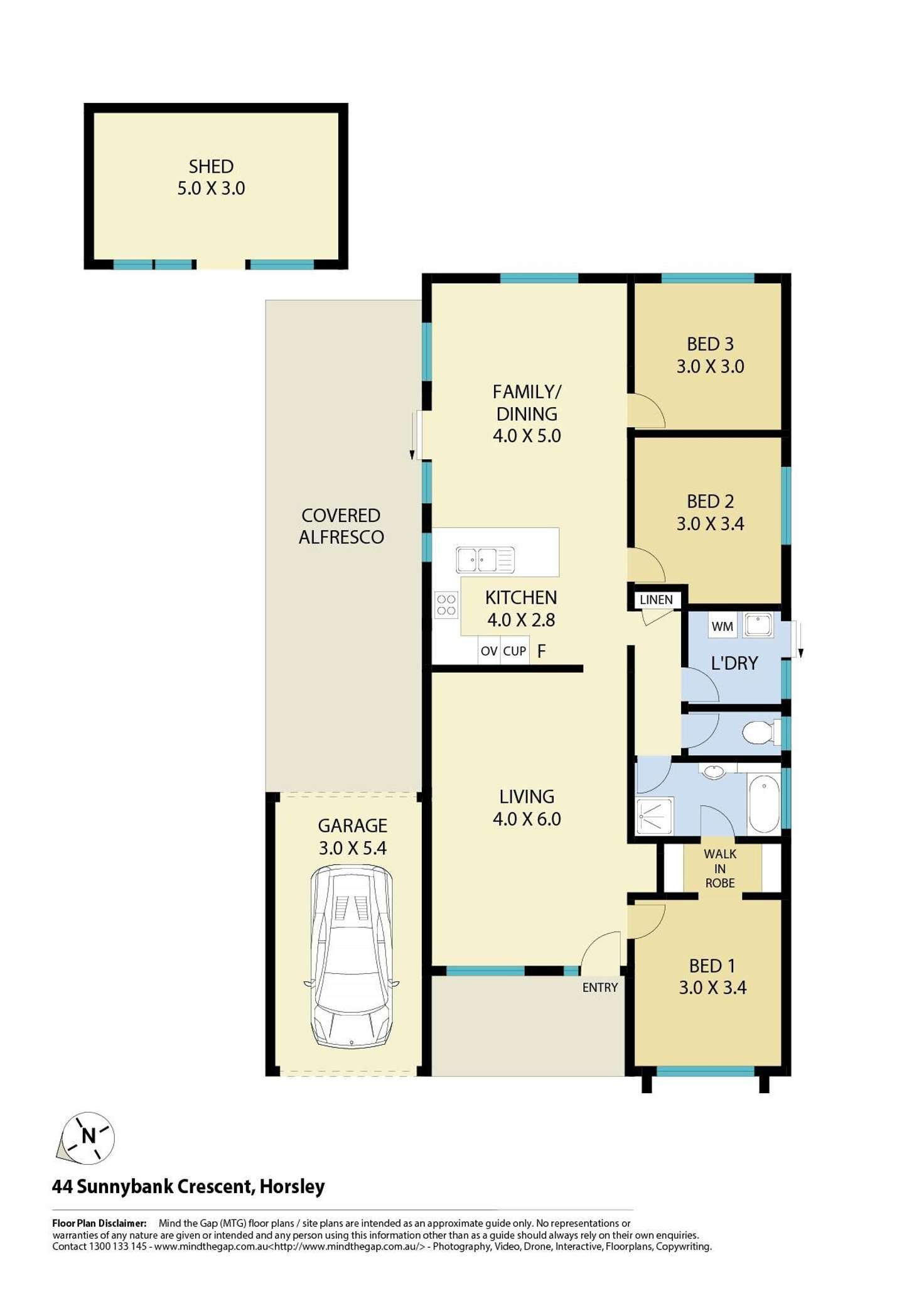Floorplan of Homely house listing, 44 Sunnybank Crescent, Horsley NSW 2530