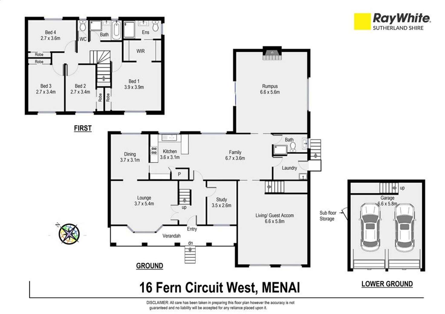 Floorplan of Homely house listing, 16 Fern Circuit West, Menai NSW 2234