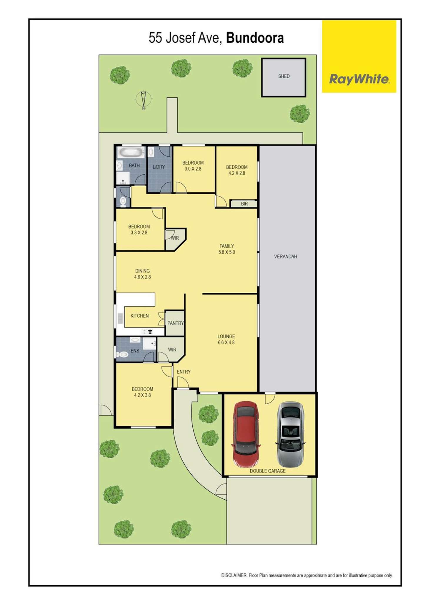 Floorplan of Homely house listing, 55 Josef Avenue, Bundoora VIC 3083