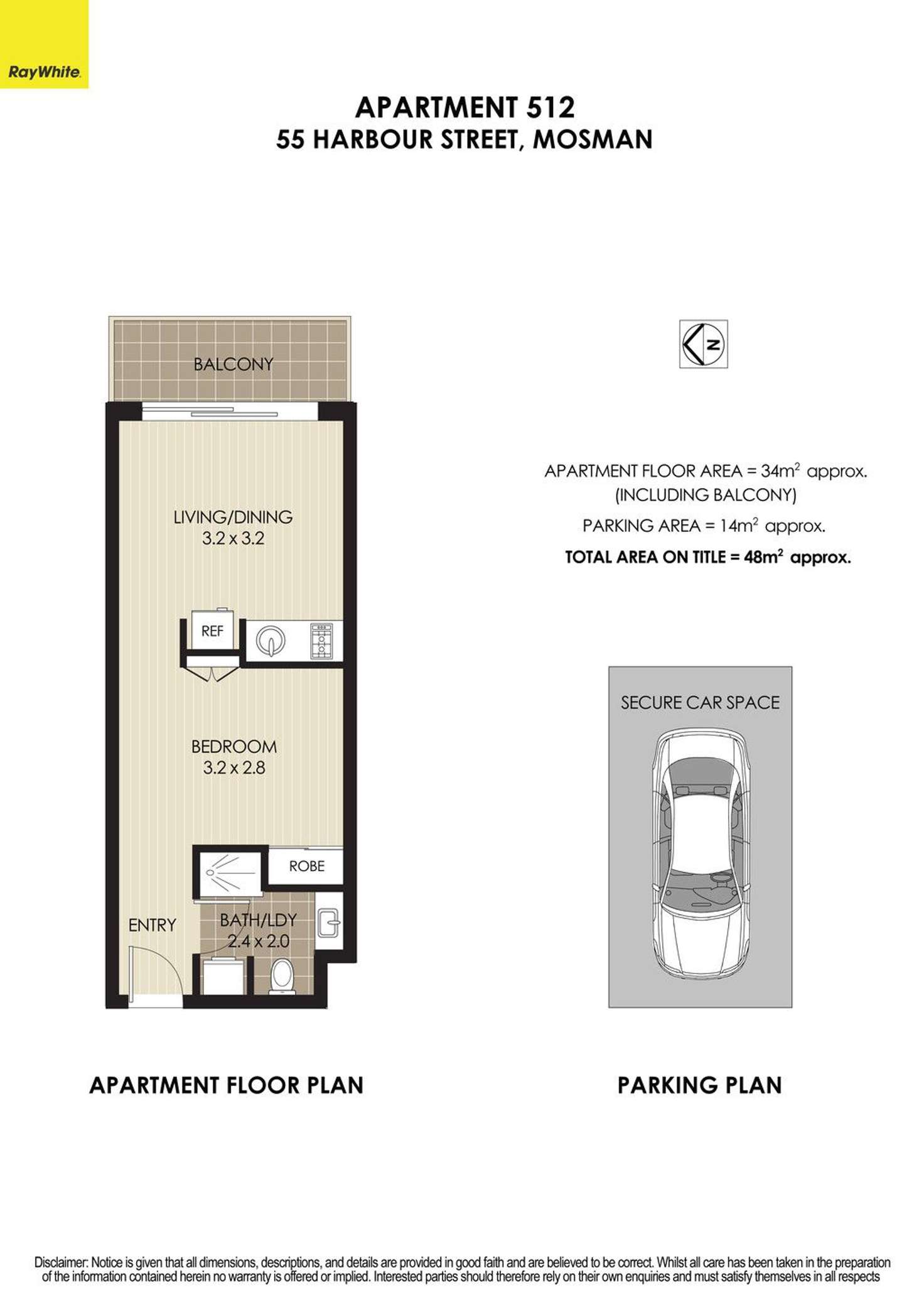 Floorplan of Homely apartment listing, 512/55 Harbour Street, Mosman NSW 2088