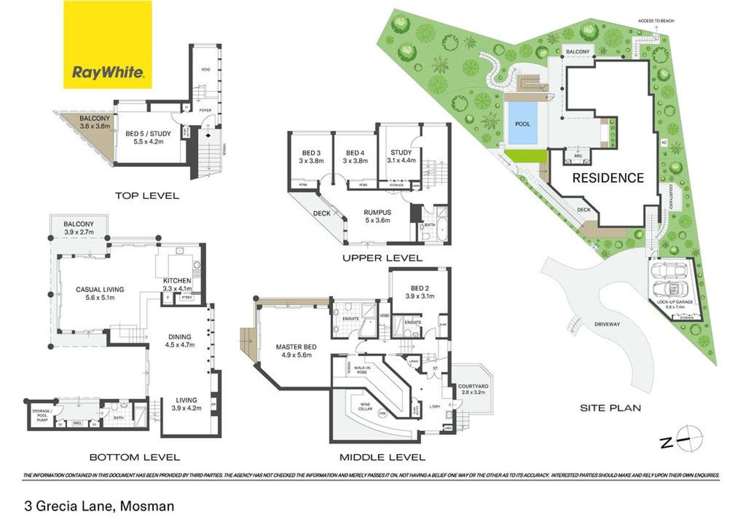Floorplan of Homely house listing, 3 Grecia Lane, Mosman NSW 2088