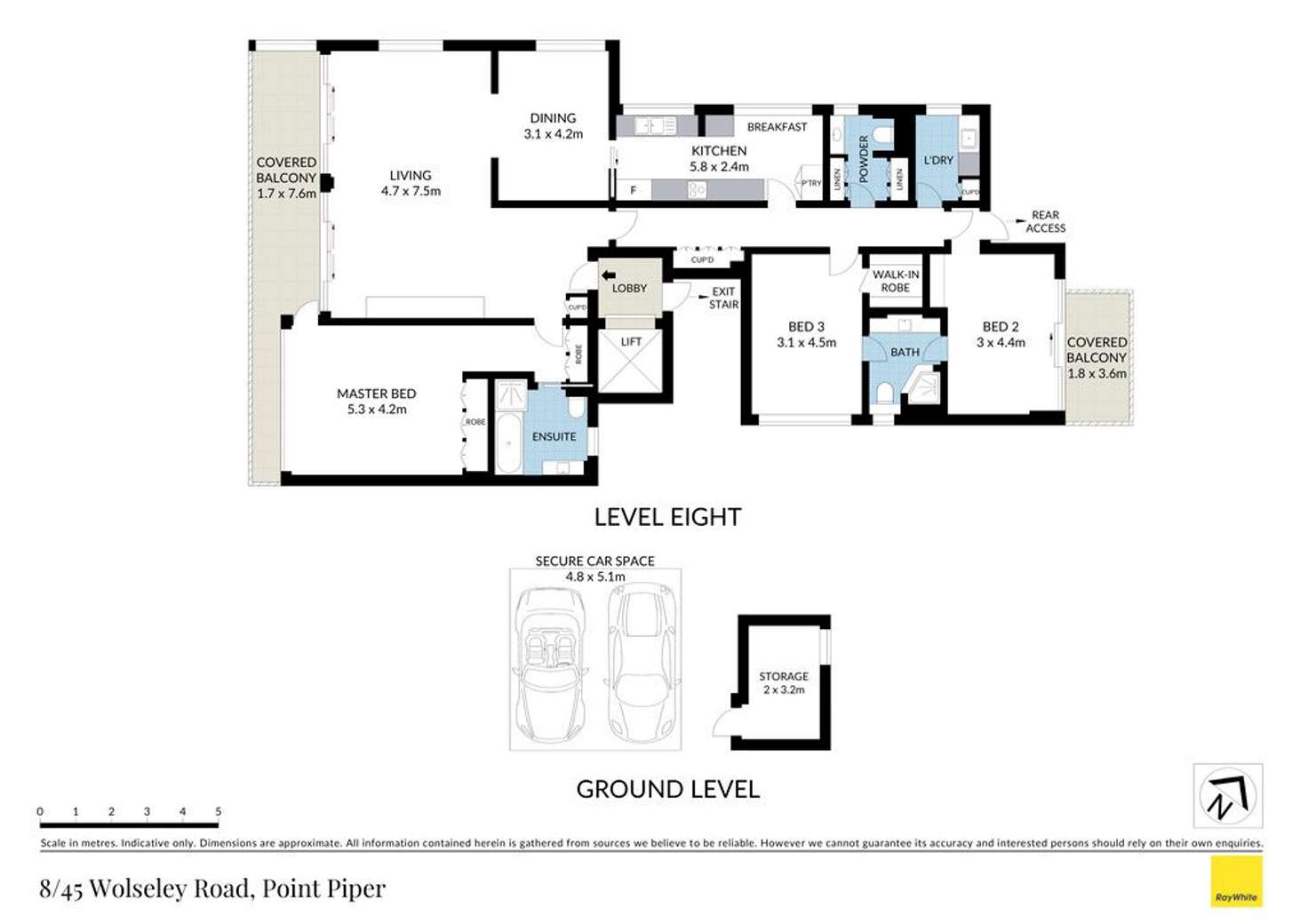 Floorplan of Homely apartment listing, 8/45 Wolseley Road, Point Piper NSW 2027