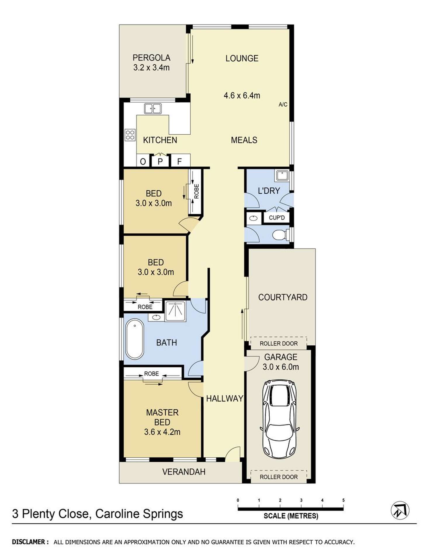 Floorplan of Homely house listing, 3 Plenty Close, Caroline Springs VIC 3023