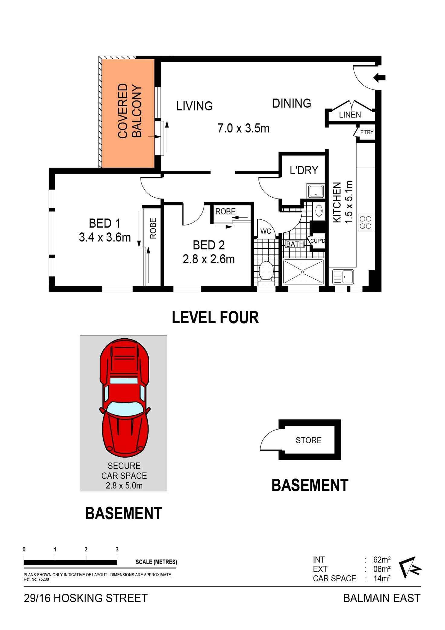 Floorplan of Homely apartment listing, 29/16 Hosking Street, Balmain East NSW 2041