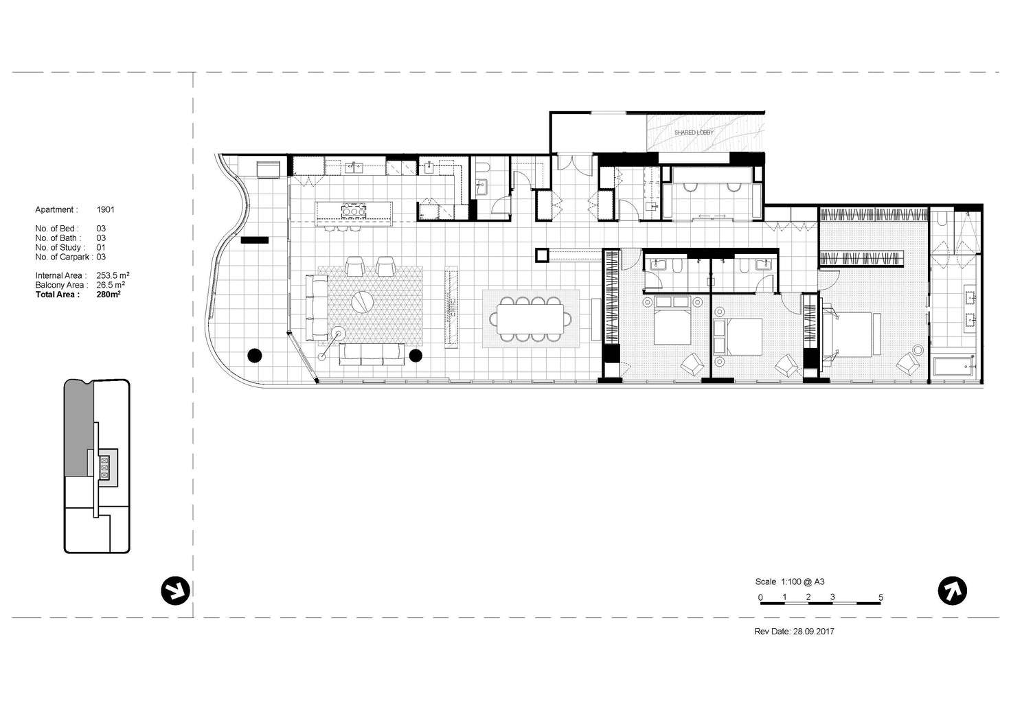 Floorplan of Homely apartment listing, Penthouse/12 Queens Road, Melbourne VIC 3000