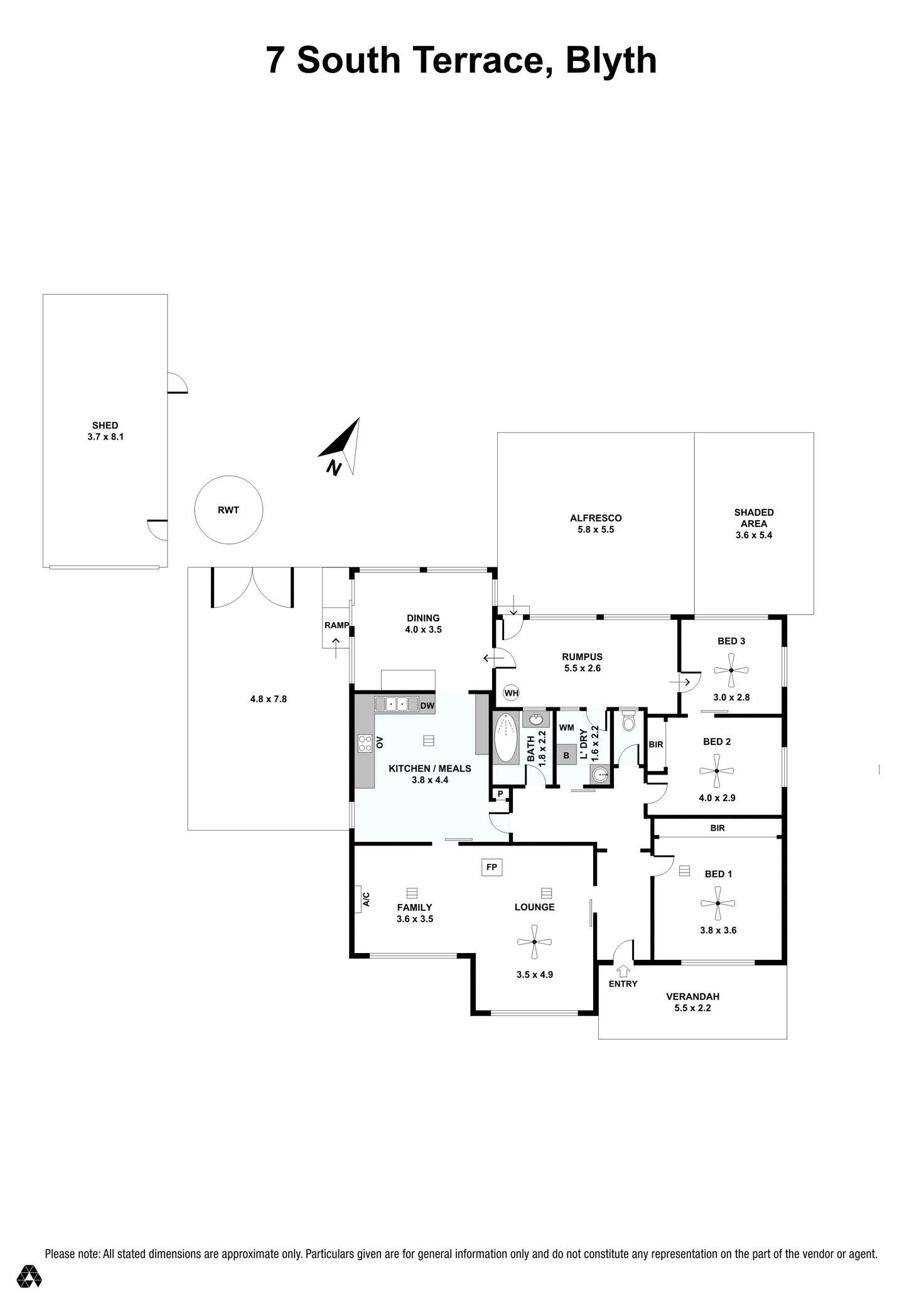 Floorplan of Homely house listing, 7 South Terrace, Blyth SA 5462