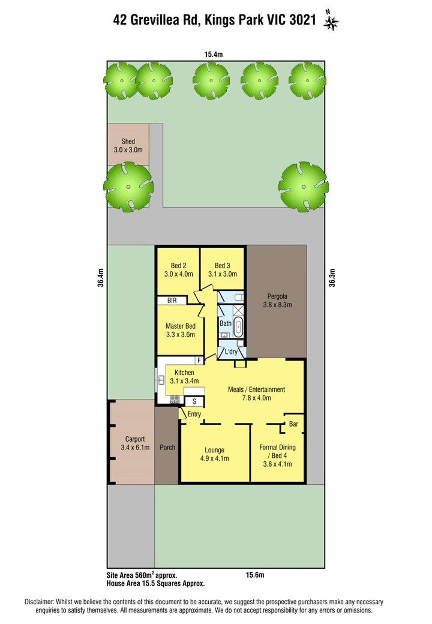 Floorplan of Homely house listing, 42 Grevillea Road, Kings Park VIC 3021