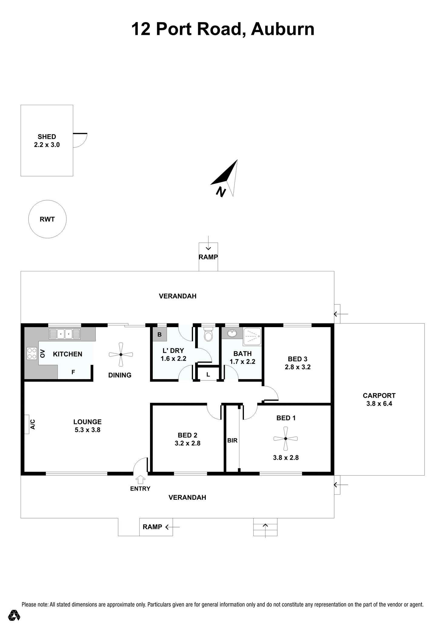 Floorplan of Homely house listing, 12 Port Road, Auburn SA 5451