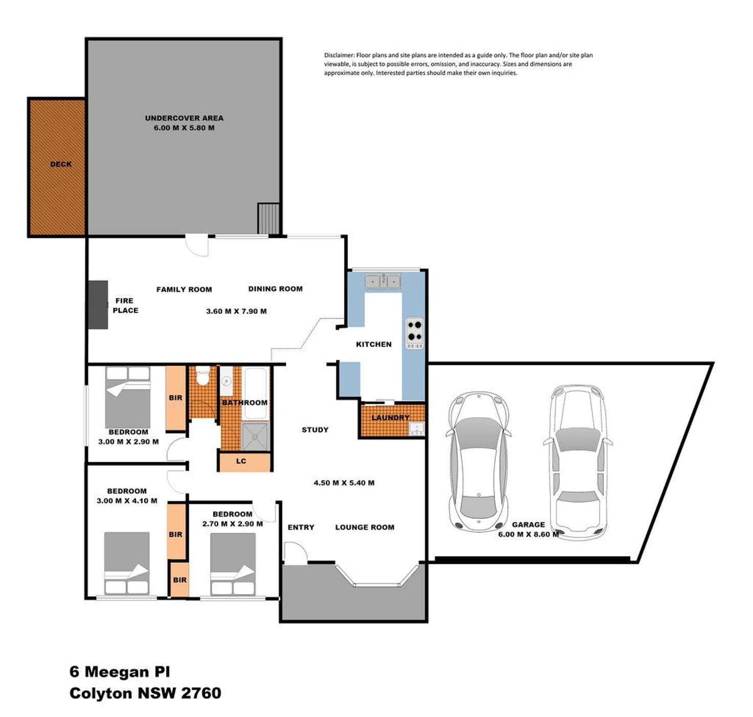 Floorplan of Homely house listing, 6 Meegan Place, Colyton NSW 2760