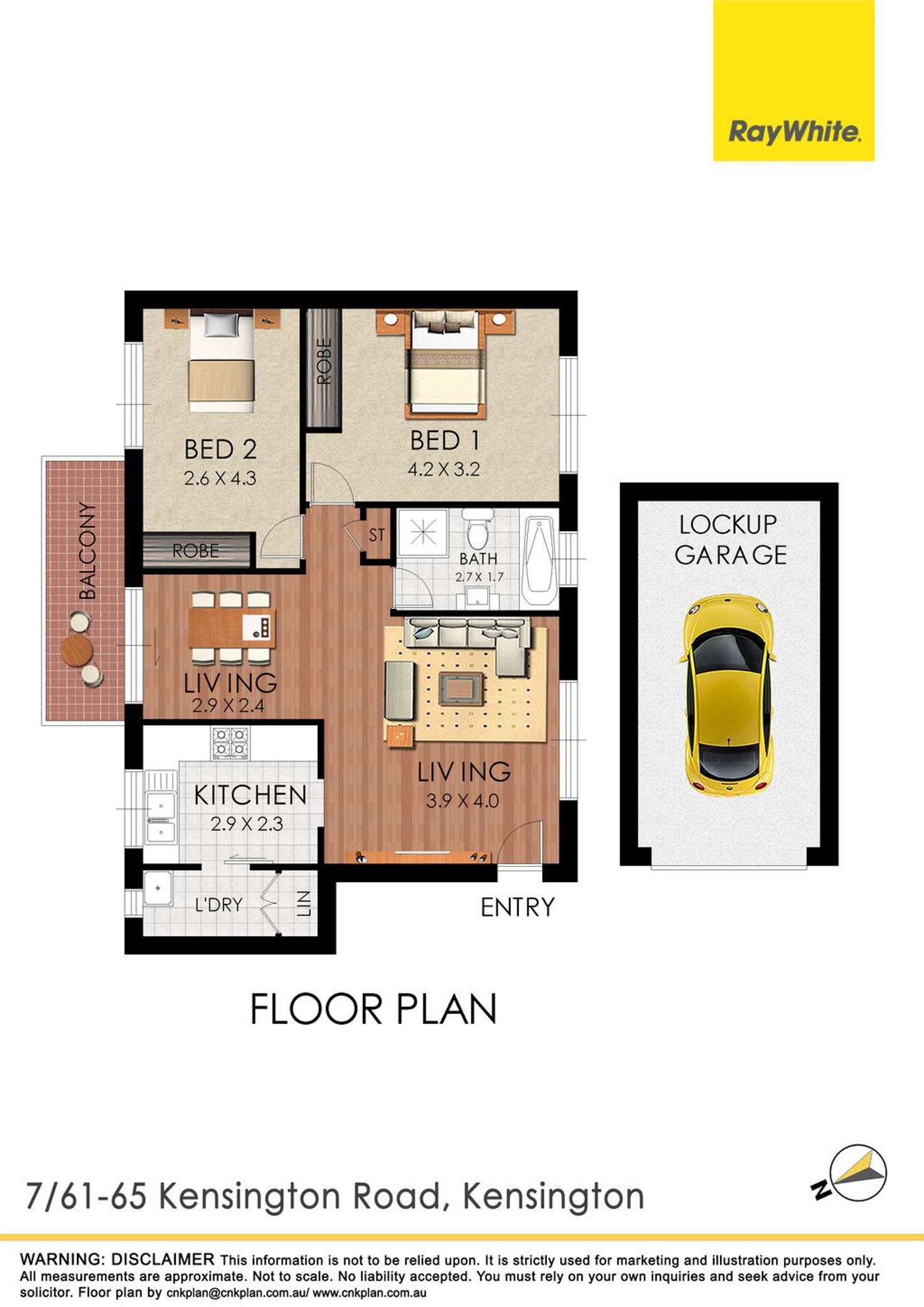 Floorplan of Homely apartment listing, 7/61-65 Kensington Road, Kensington NSW 2033