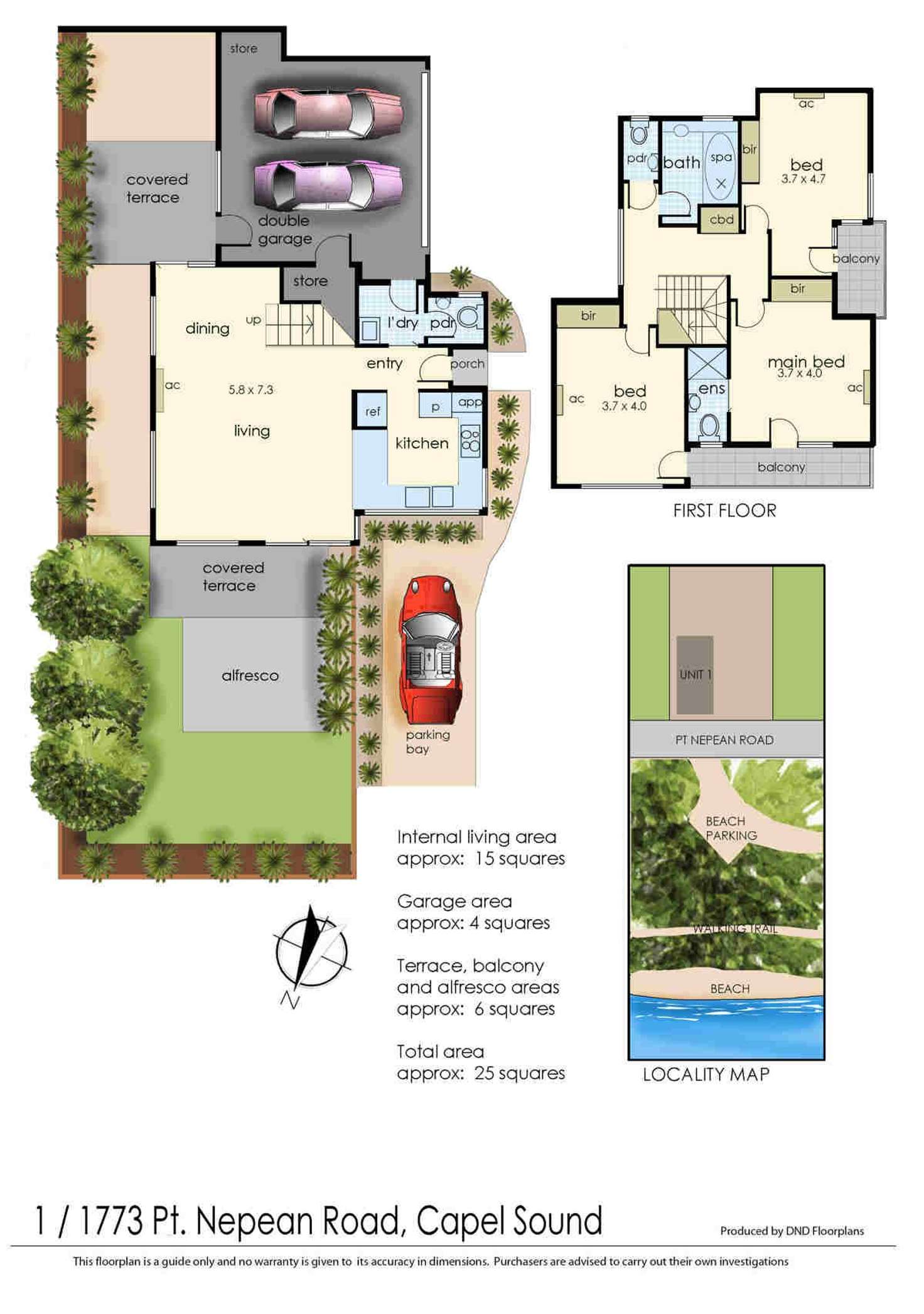 Floorplan of Homely unit listing, 1/1773 Point Nepean Road, Capel Sound VIC 3940