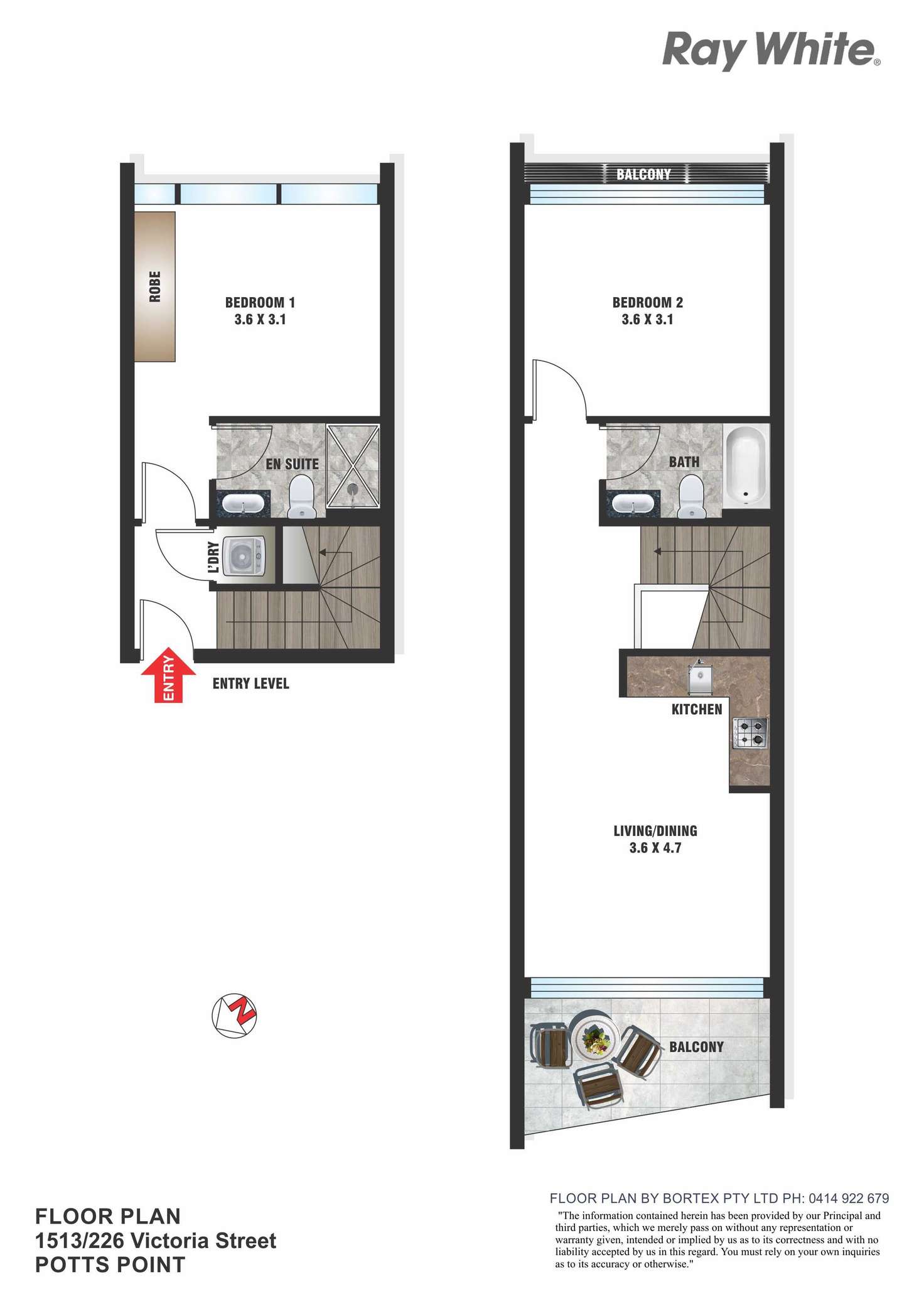 Floorplan of Homely apartment listing, 1513/226 Victoria Street, Potts Point NSW 2011