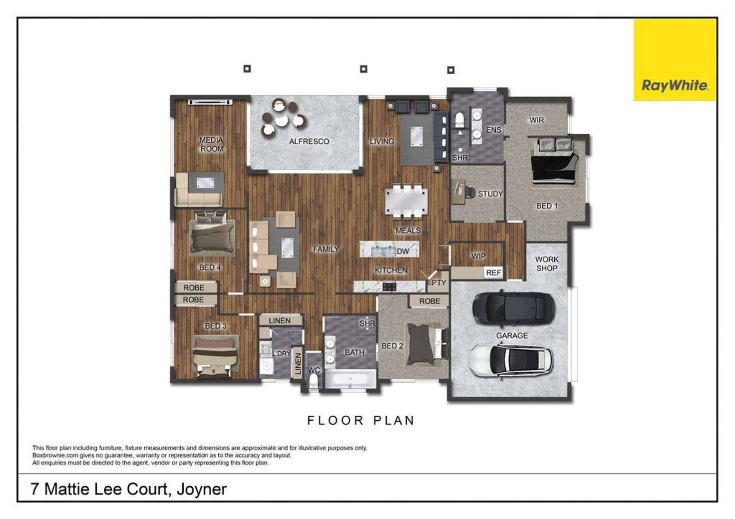 Floorplan of Homely house listing, 7 Mattie Lee Court, Joyner QLD 4500