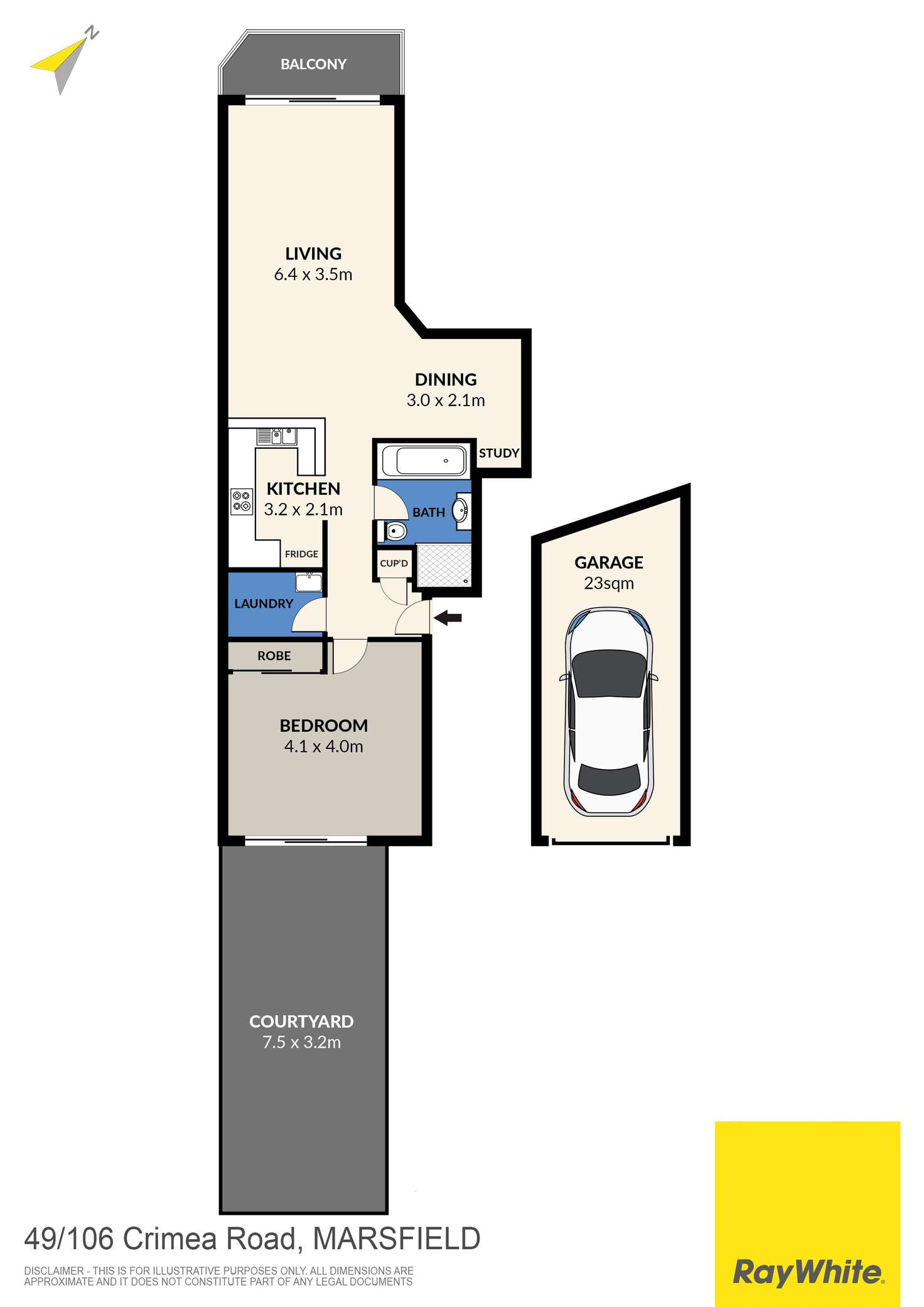 Floorplan of Homely unit listing, 49/106 Crimea Road, Marsfield NSW 2122