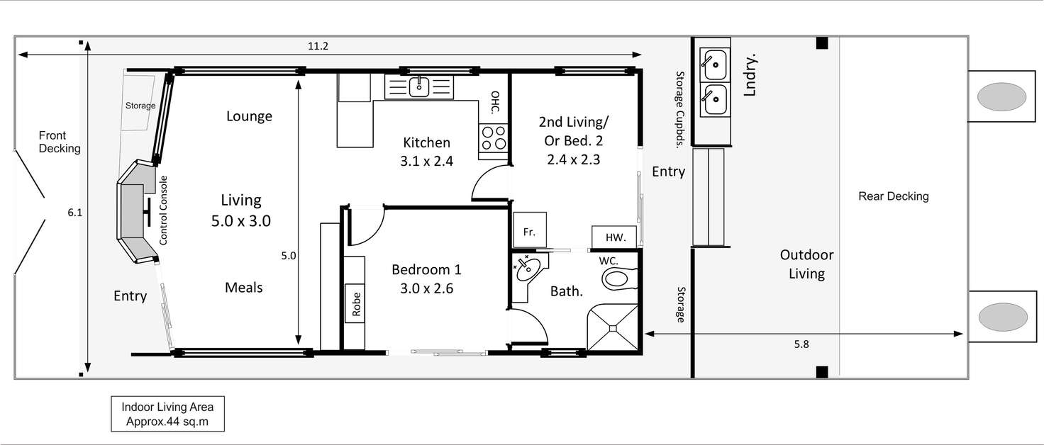 Floorplan of Homely house listing, Mooring 21 Ral Ral Moorings Via Ponde Road, Renmark SA 5341