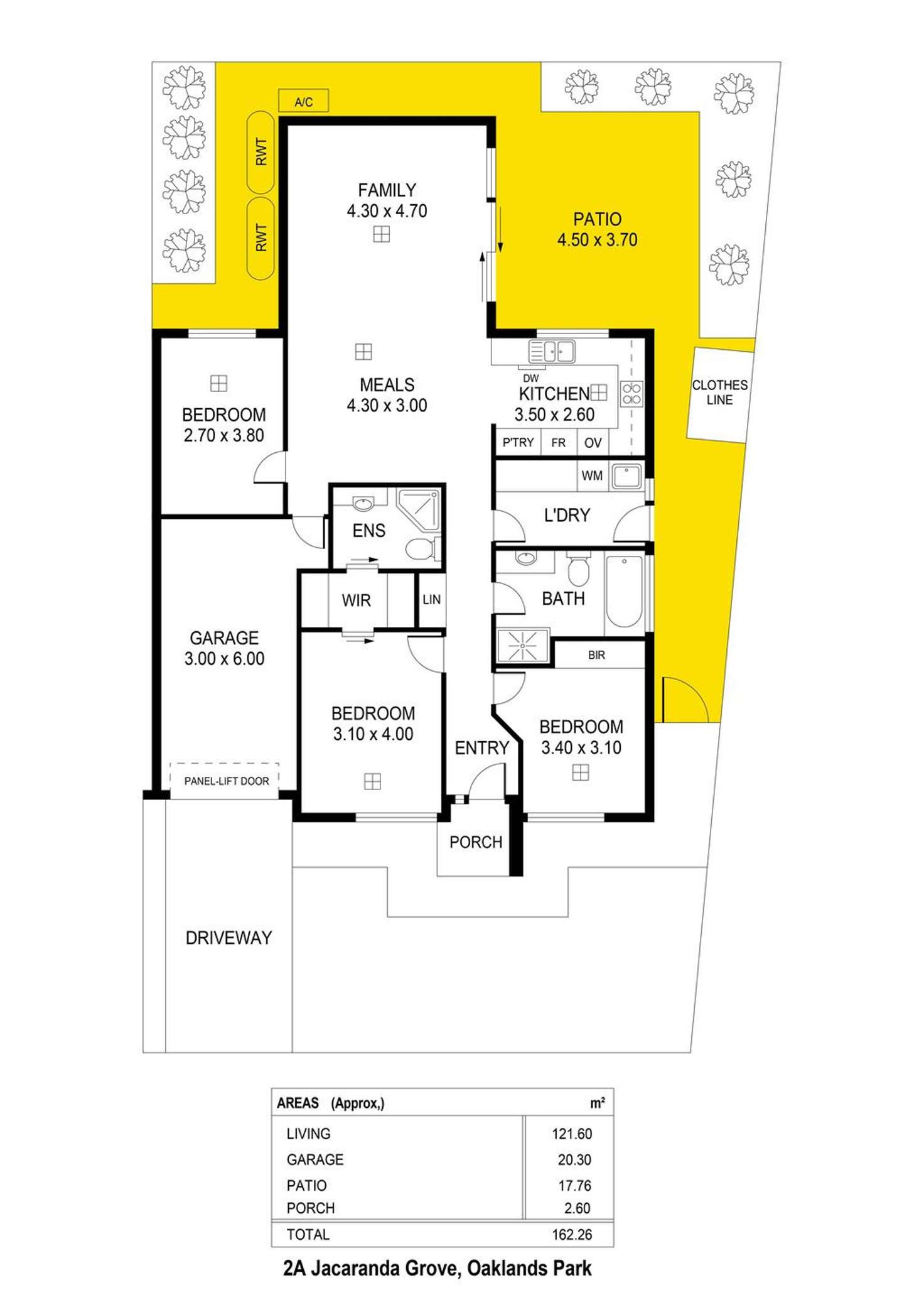 Floorplan of Homely house listing, 2A Jacaranda Grove, Oaklands Park SA 5046
