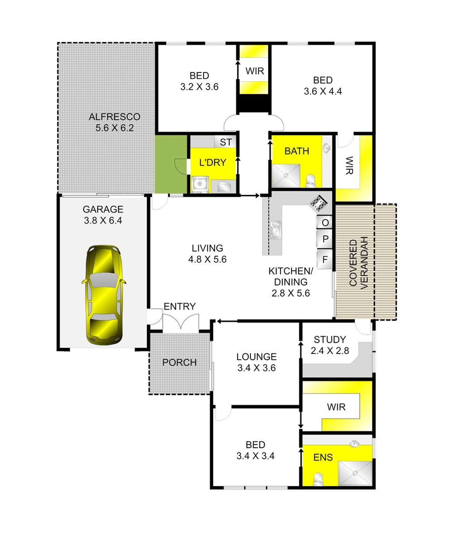 Floorplan of Homely townhouse listing, 2/129 Roslyn Road, Belmont VIC 3216