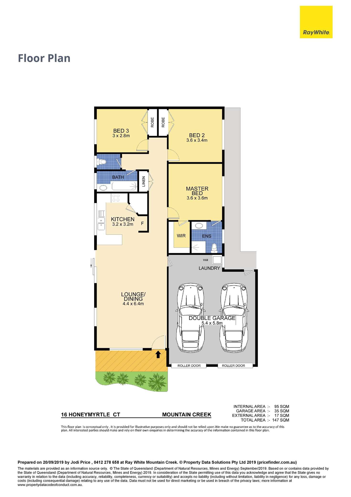 Floorplan of Homely house listing, 16 Honeymyrtle Court, Mountain Creek QLD 4557