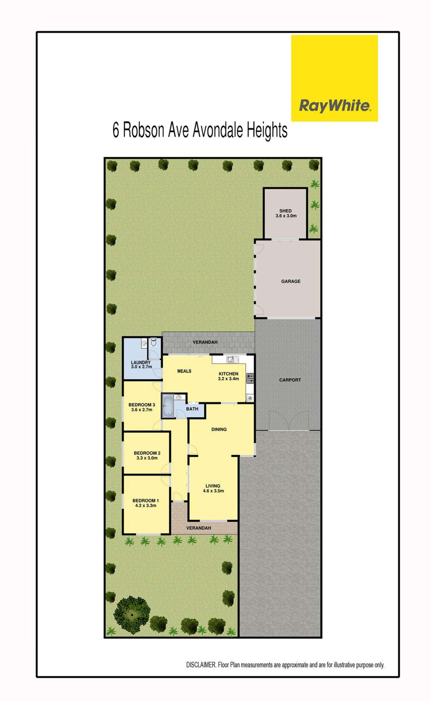 Floorplan of Homely house listing, 6 Robson Avenue, Avondale Heights VIC 3034