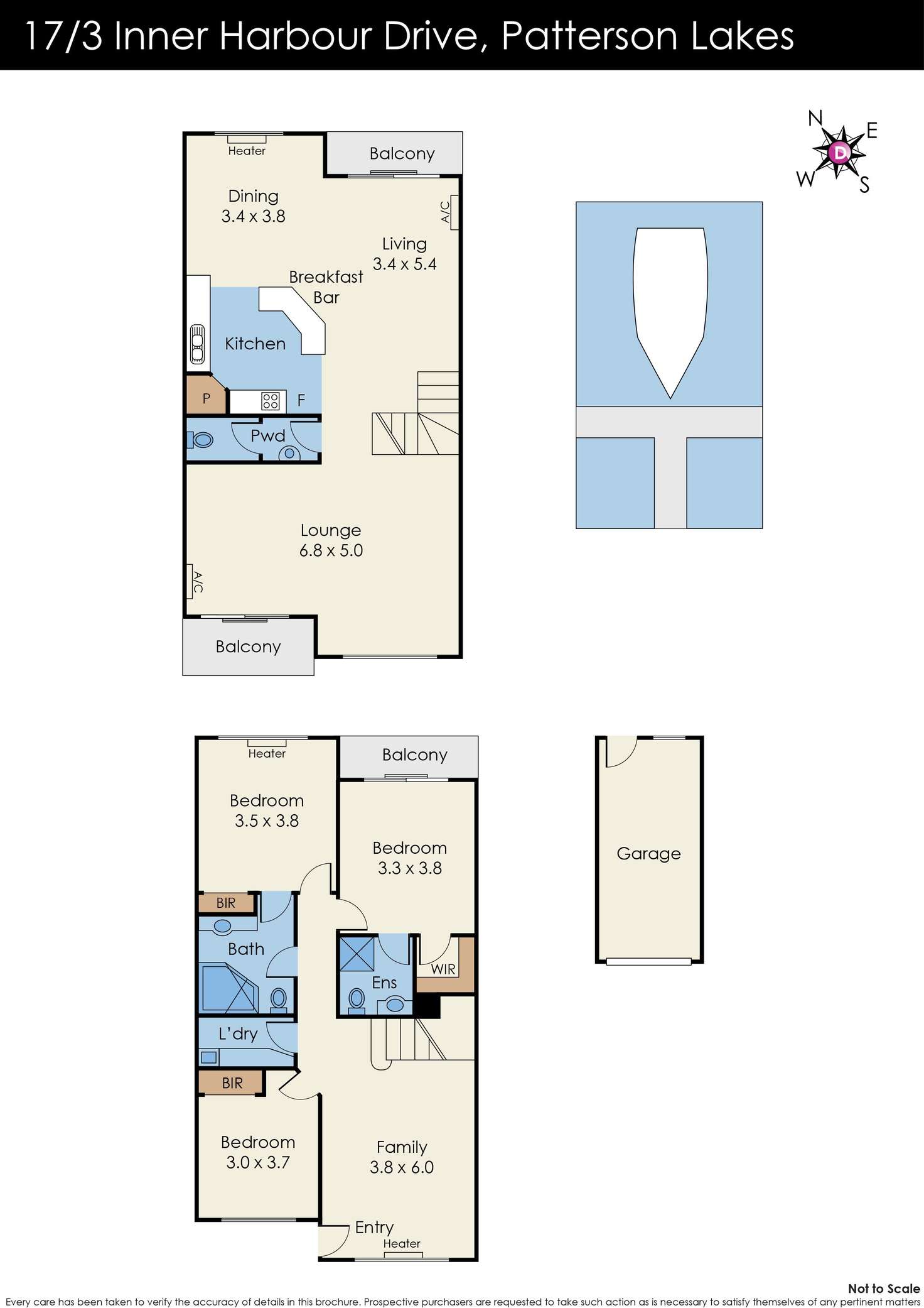 Floorplan of Homely apartment listing, 17/3 Inner Harbour Drive, Patterson Lakes VIC 3197