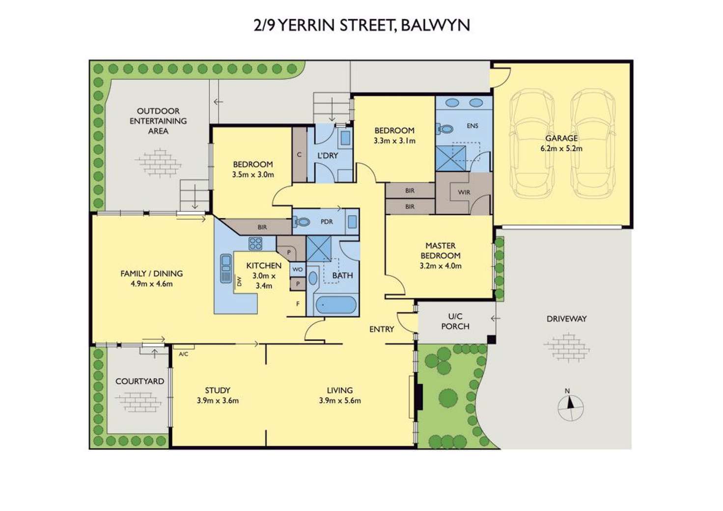 Floorplan of Homely unit listing, 2/9 Yerrin Street, Balwyn VIC 3103