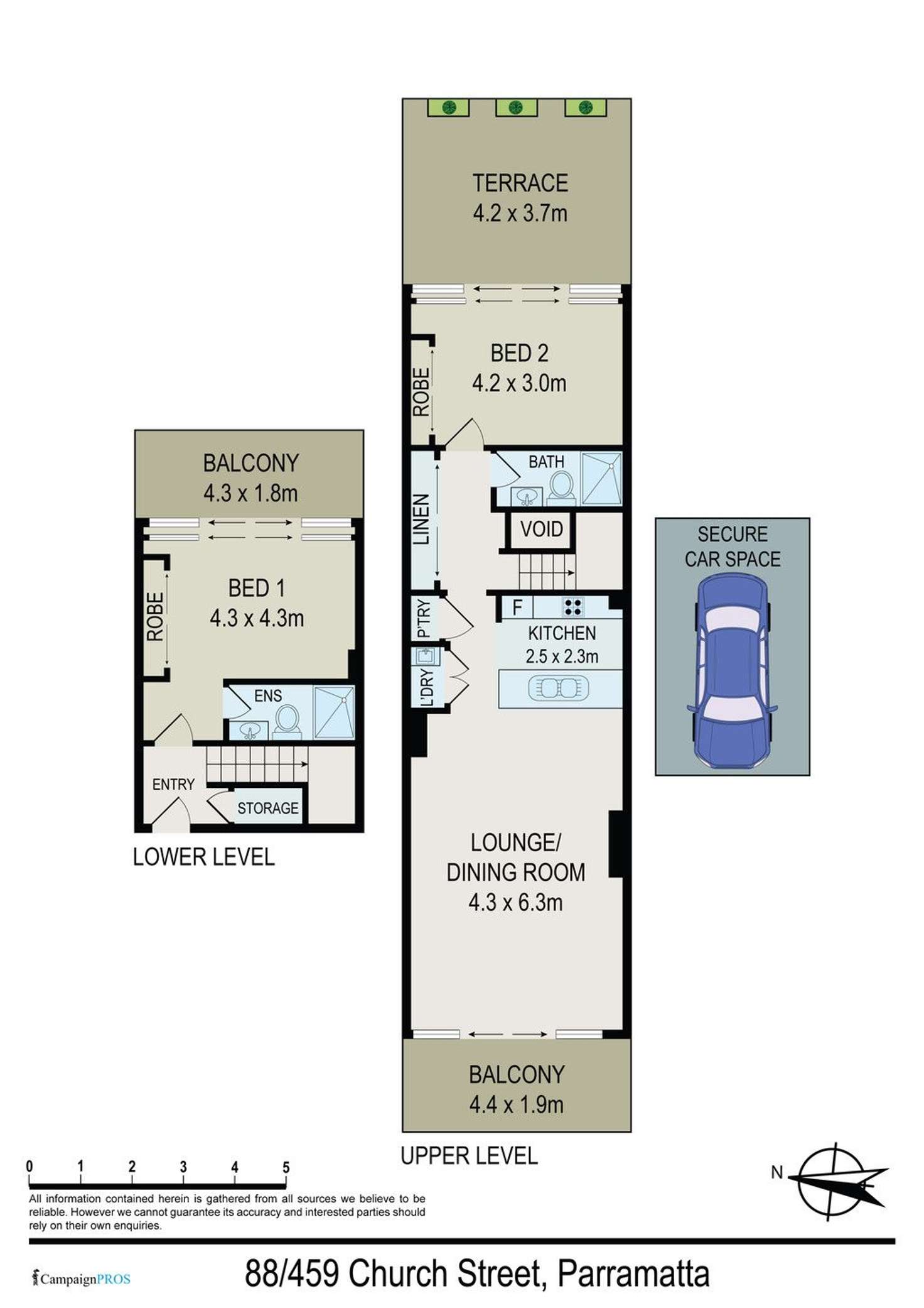 Floorplan of Homely apartment listing, 88/459-463 Church Street, Parramatta NSW 2150