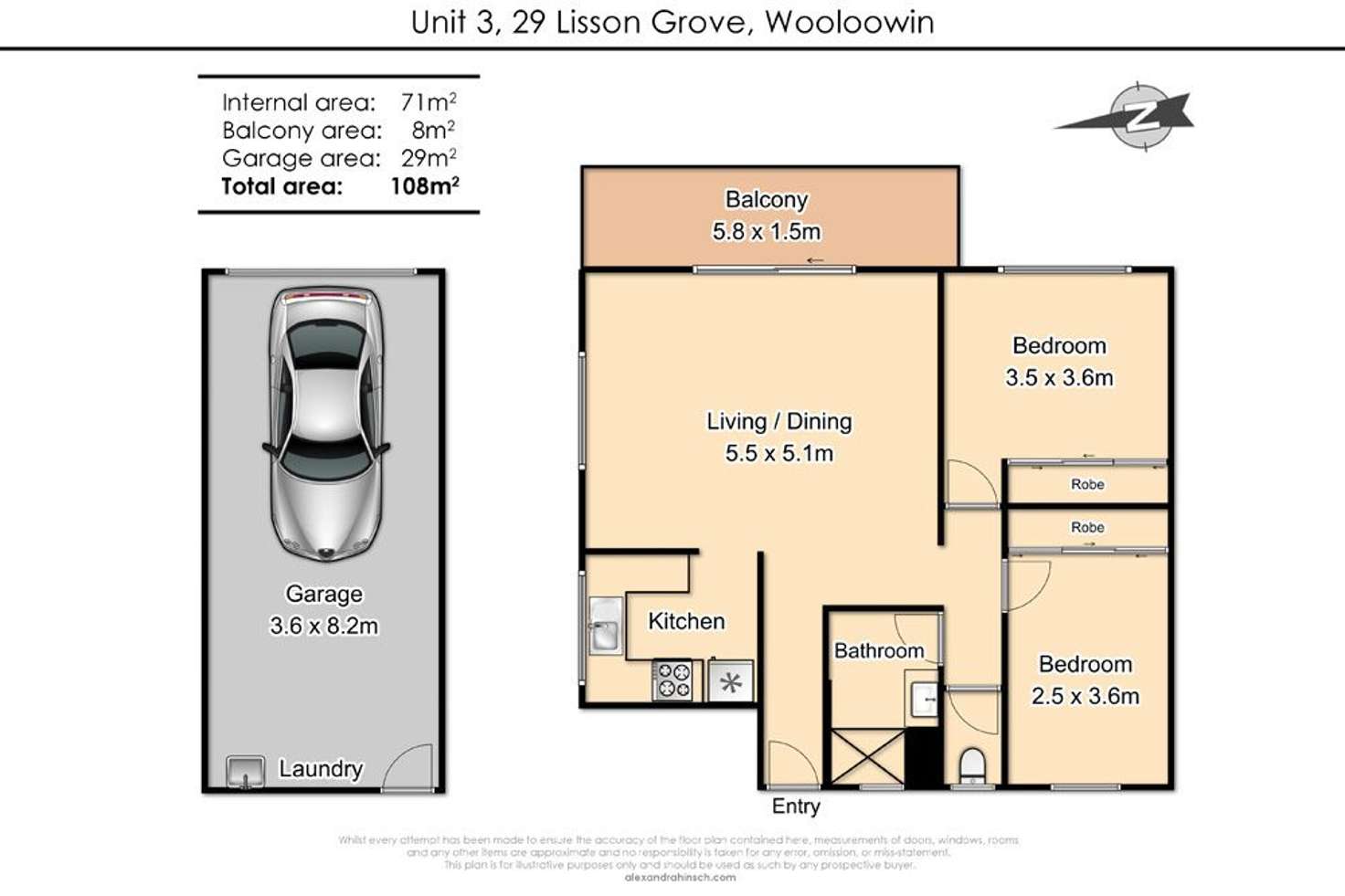 Floorplan of Homely unit listing, 3/29 Lisson Grove, Wooloowin QLD 4030