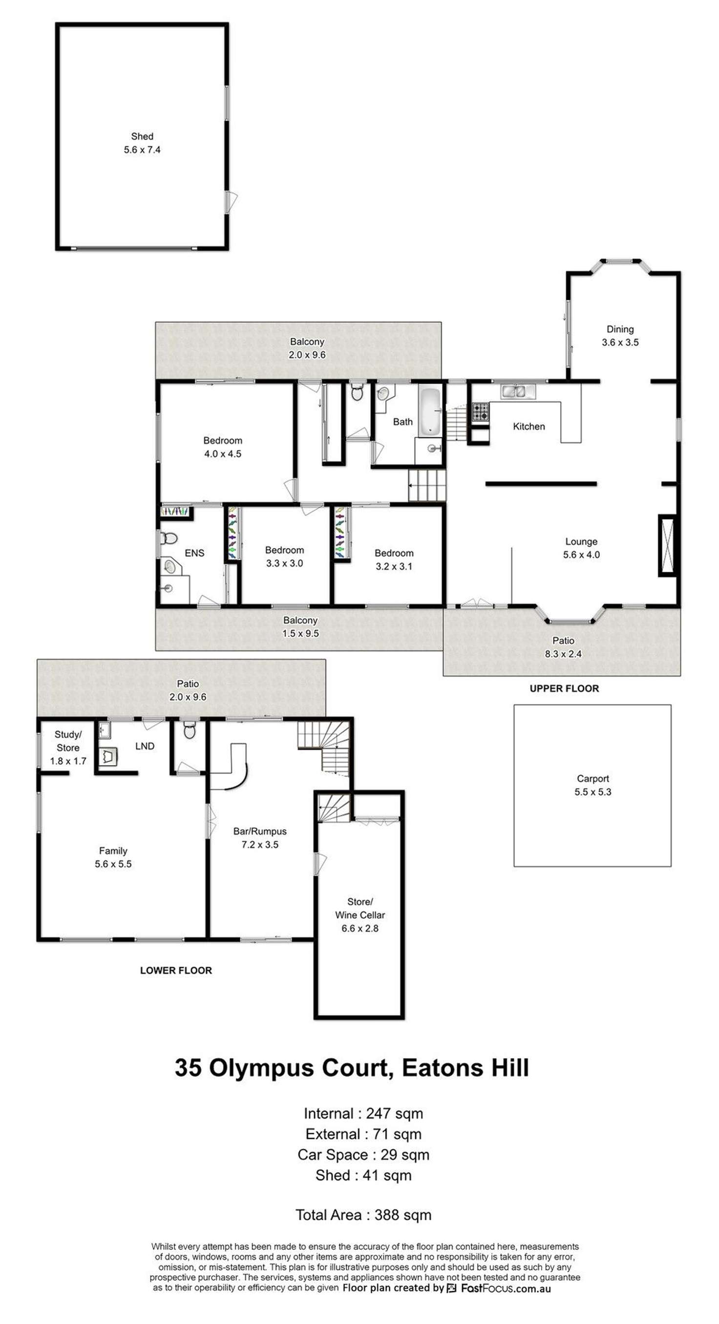 Floorplan of Homely house listing, 35 Olympus Court, Eatons Hill QLD 4037