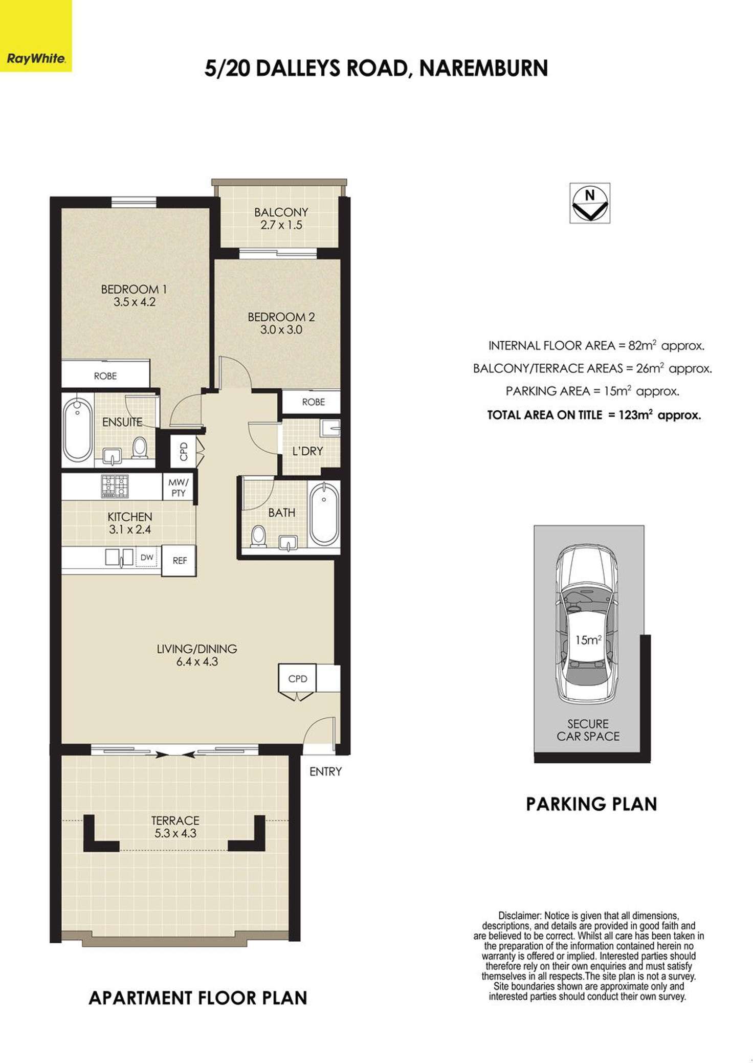 Floorplan of Homely apartment listing, 5/20 Dalleys Road, Naremburn NSW 2065