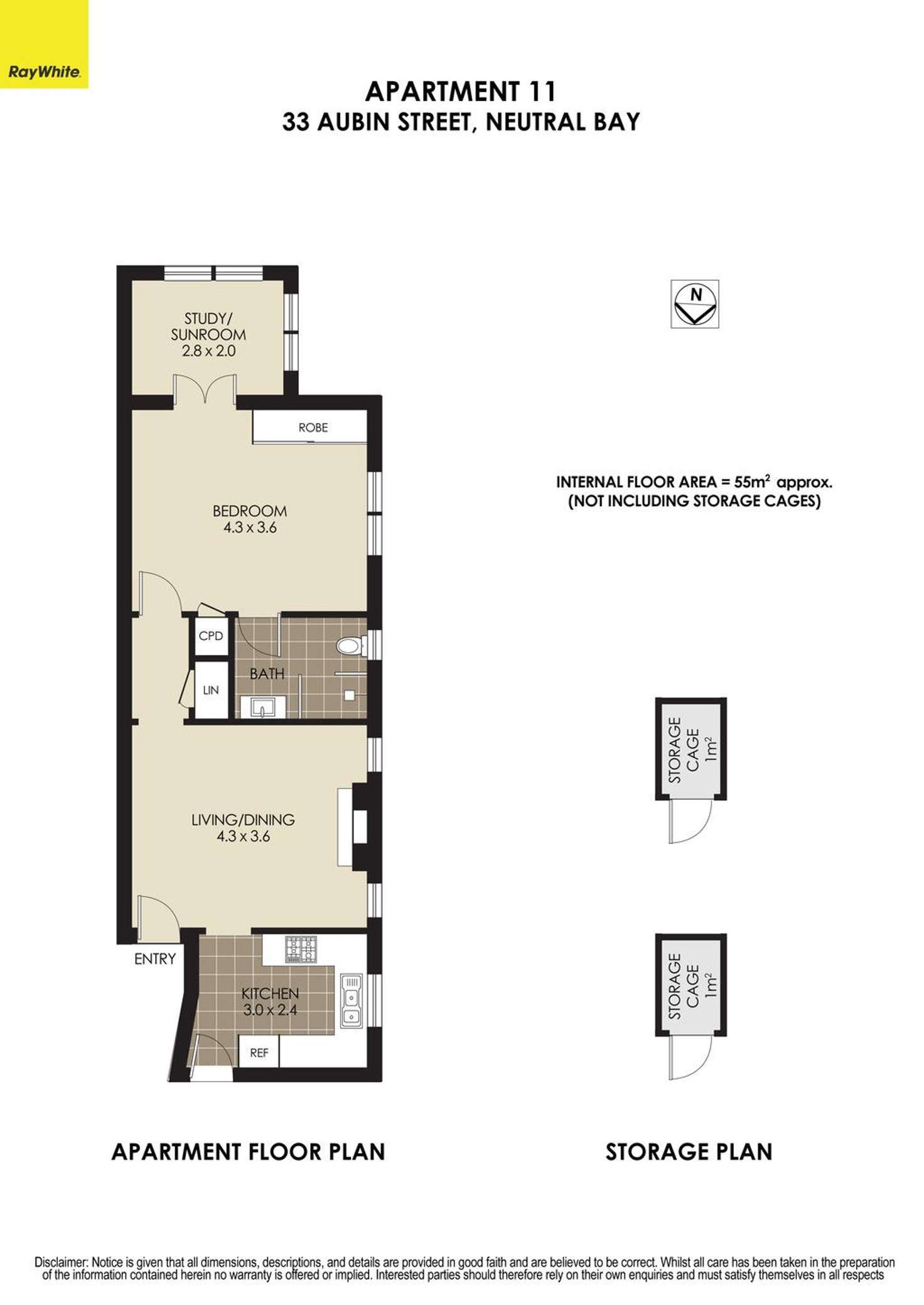 Floorplan of Homely apartment listing, 11/33 Aubin Street, Neutral Bay NSW 2089