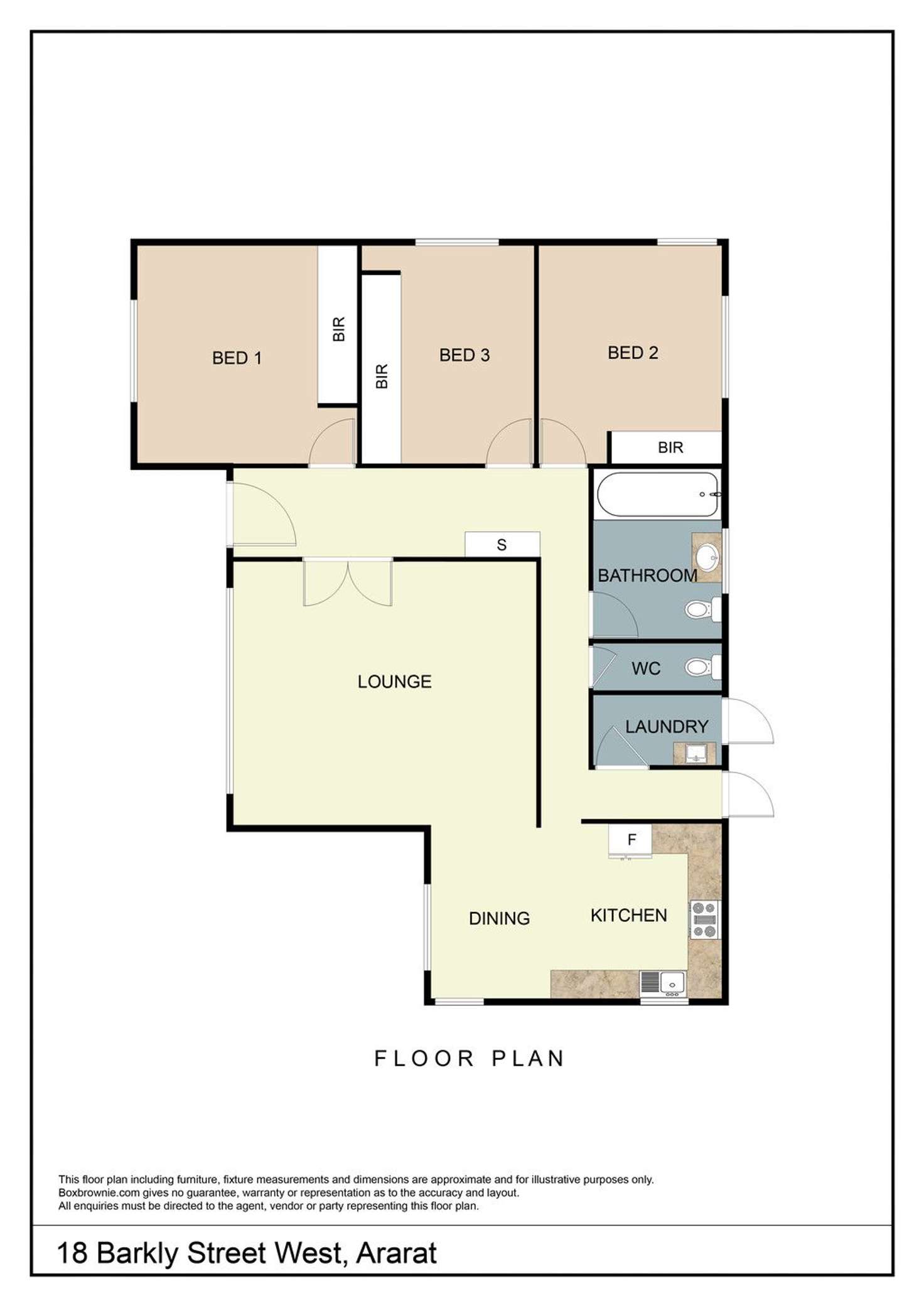 Floorplan of Homely house listing, 18 Barkly Street West, Ararat VIC 3377