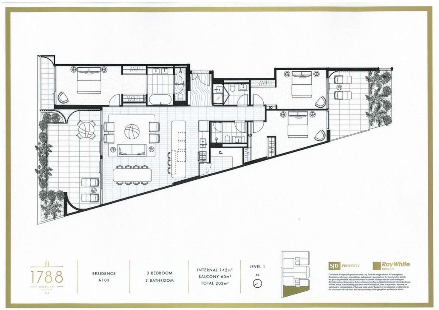 Floorplan of Homely apartment listing, A103/20-26 Cross Street, Double Bay NSW 2028